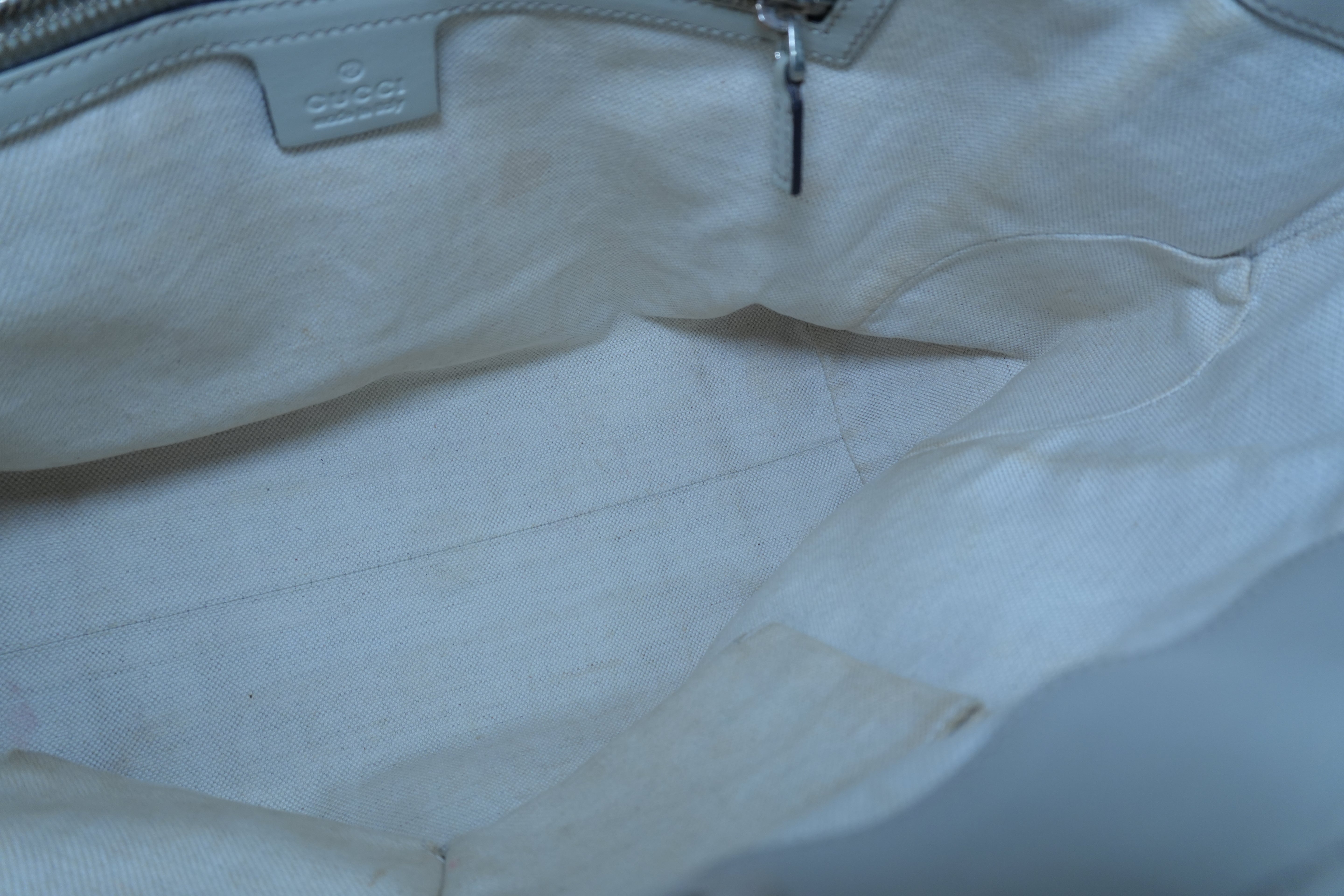 Pre-owned Gucci Guccisima Tote Bag White