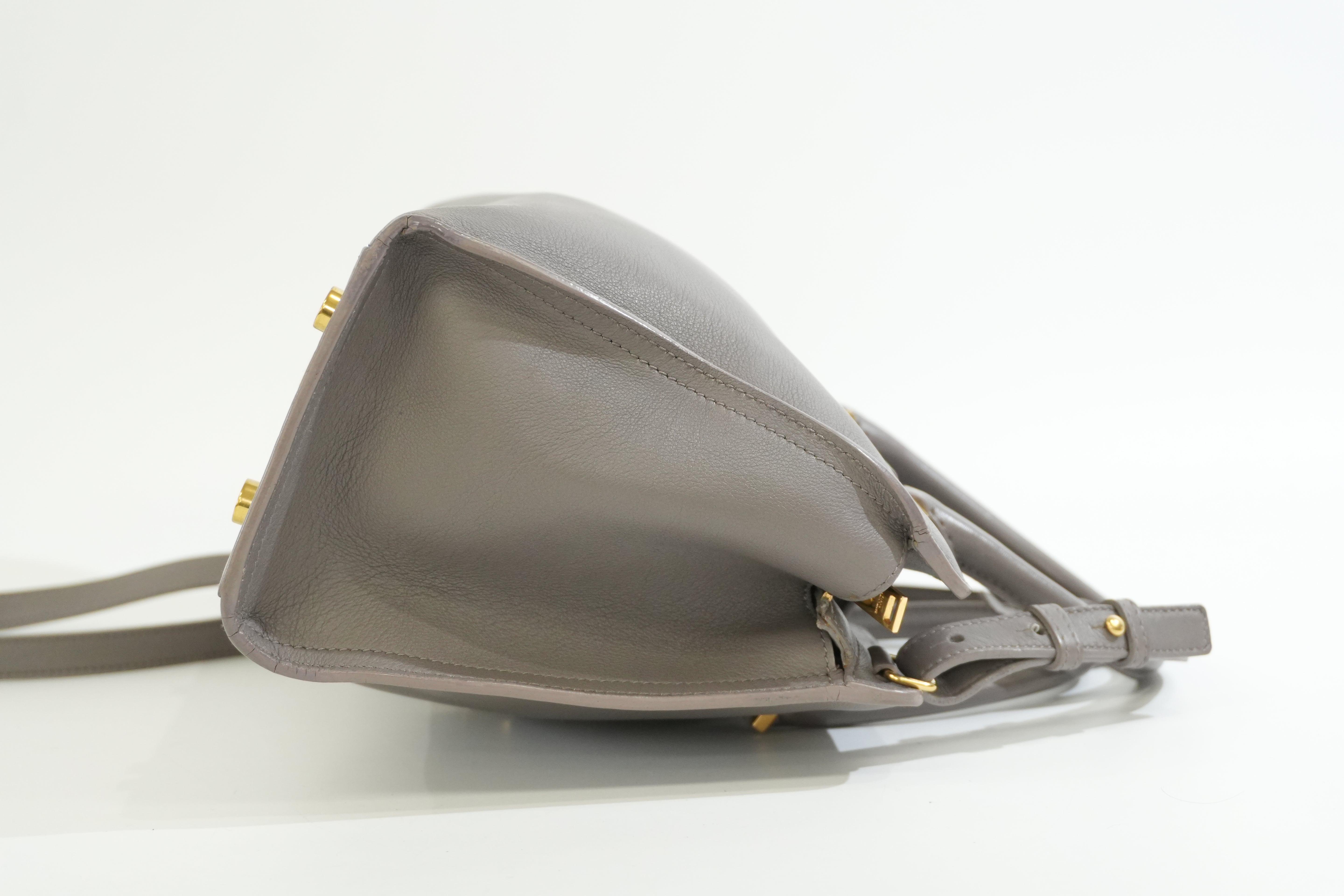Pre-owned Saint Laurent Small Monogram Cabas Handbag Fog