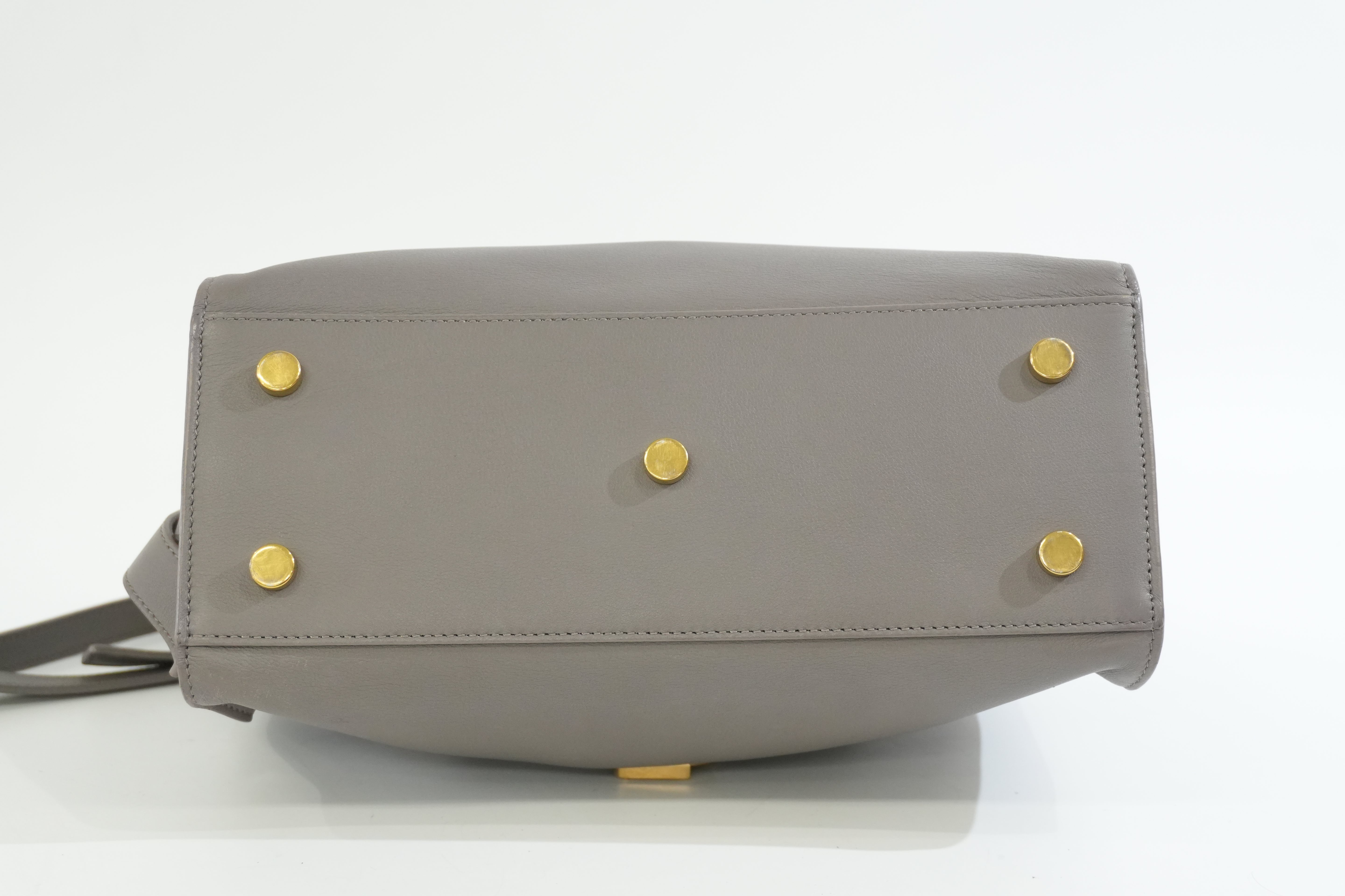 Pre-owned Saint Laurent Small Monogram Cabas Handbag Fog