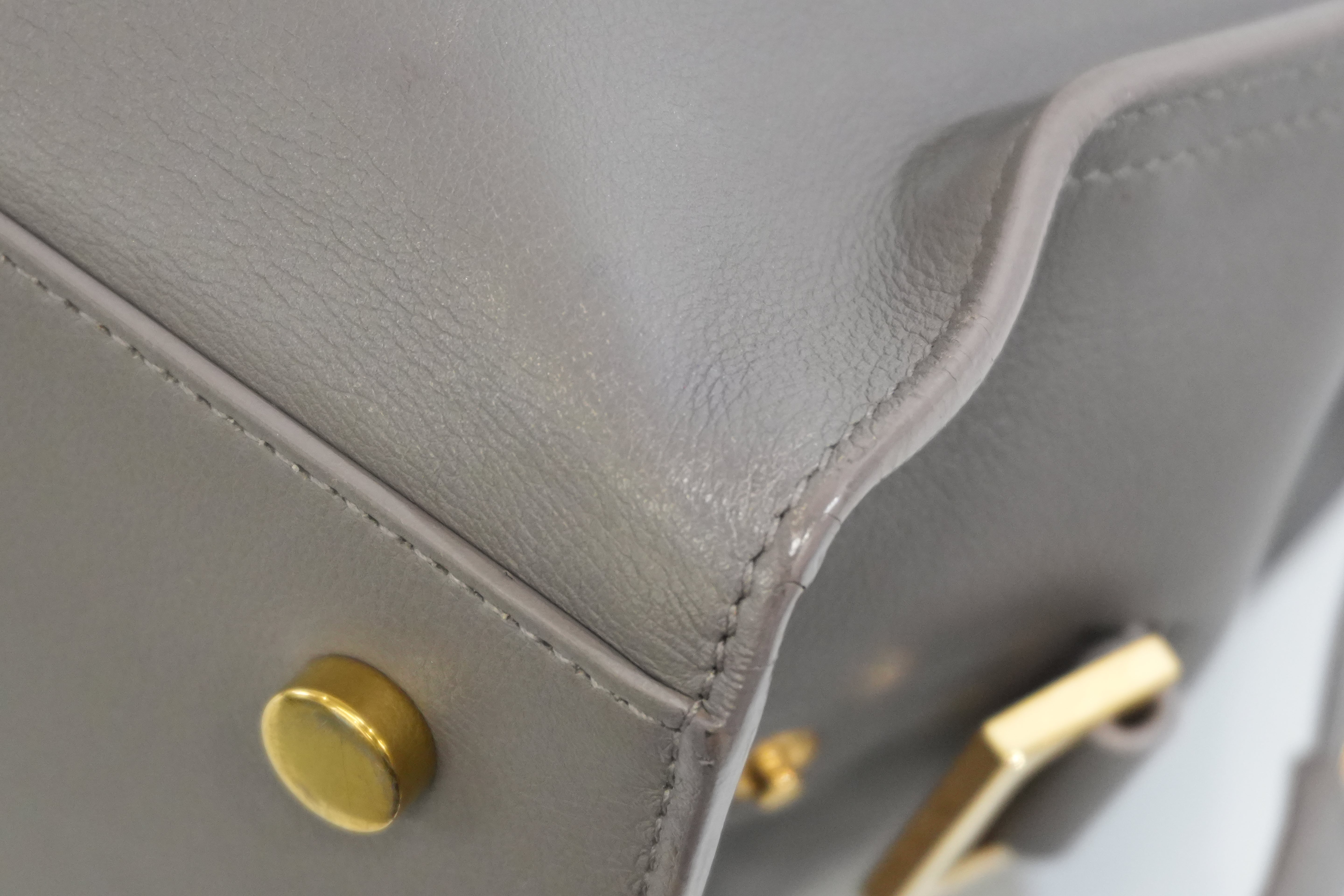 Pre-owned Saint Laurent Small Monogram Cabas Handbag Fog
