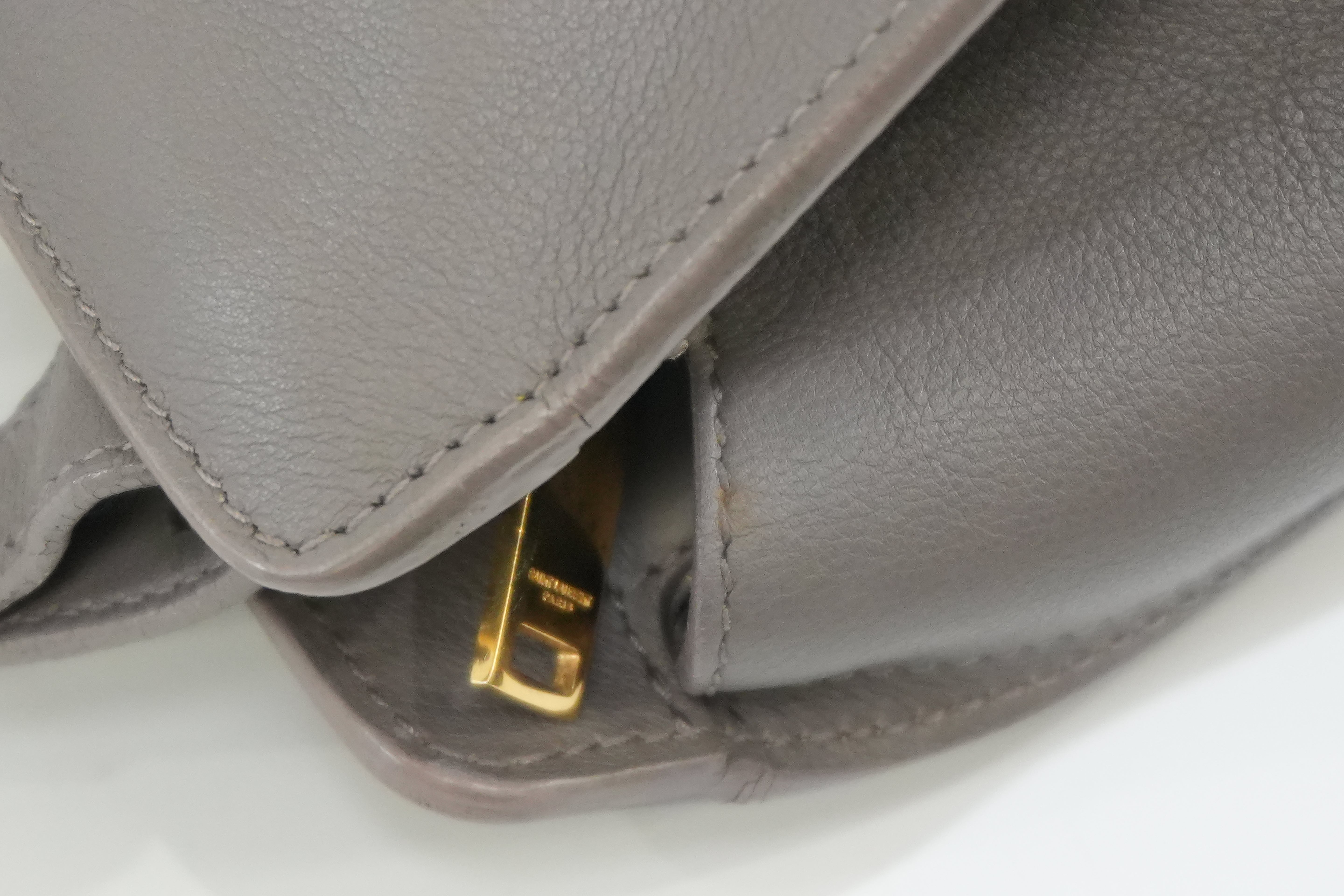 Pre-owned Saint Laurent Small Monogram Cabas Handbag Fog