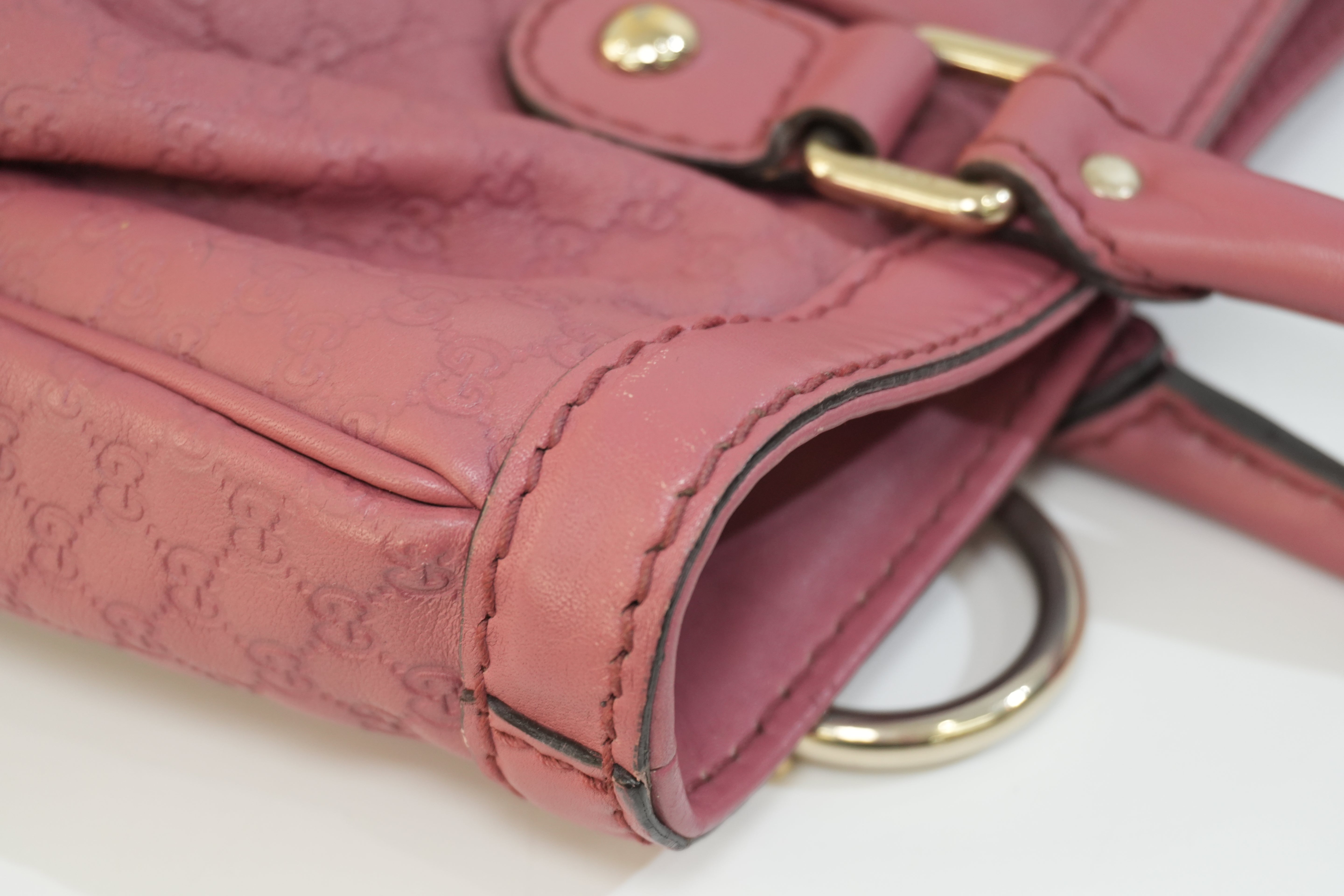 Pre-owned Gucci Microguccisima Shoulder Bag Pink