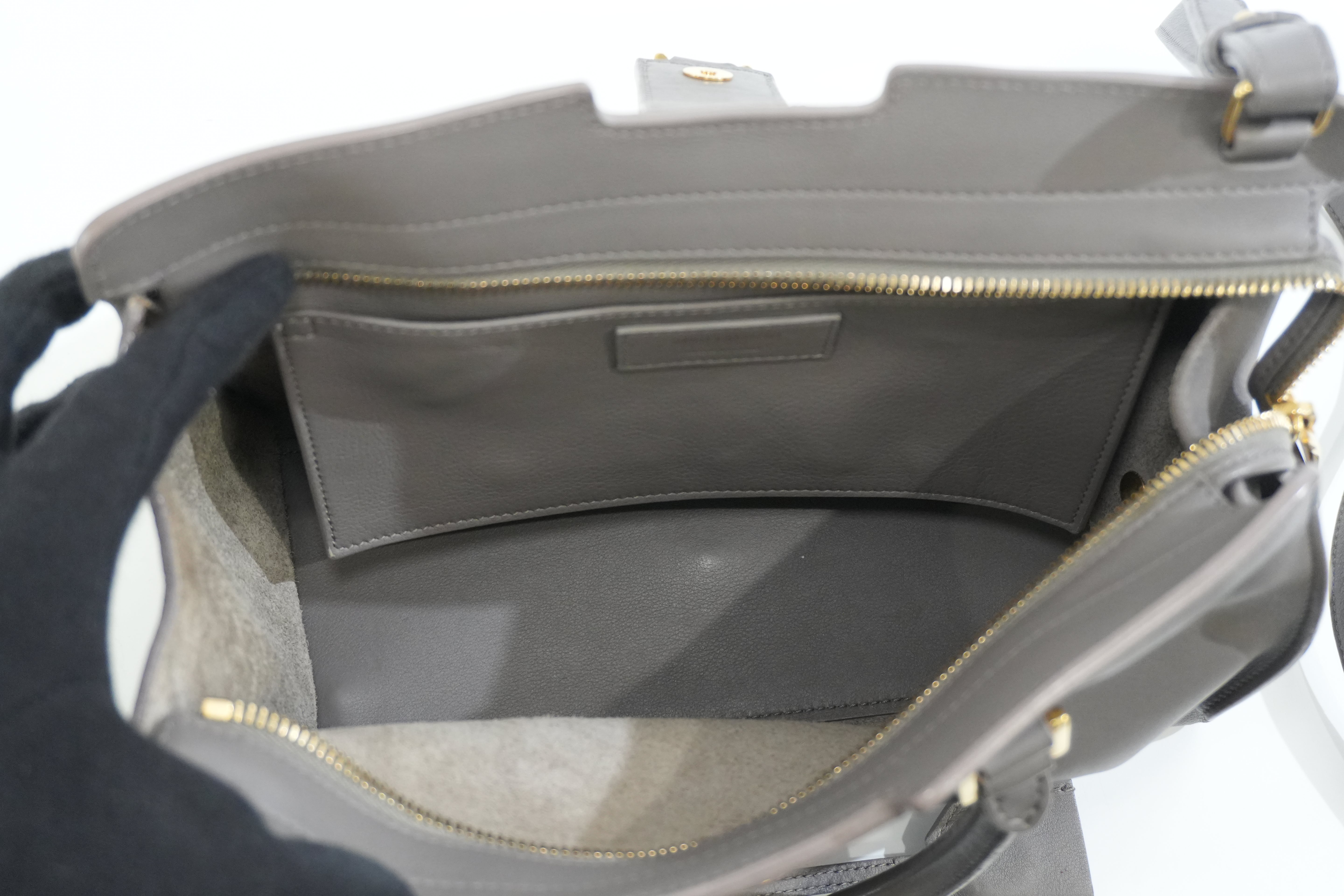 Pre-owned Saint Laurent Small Monogram Cabas Handbag Fog