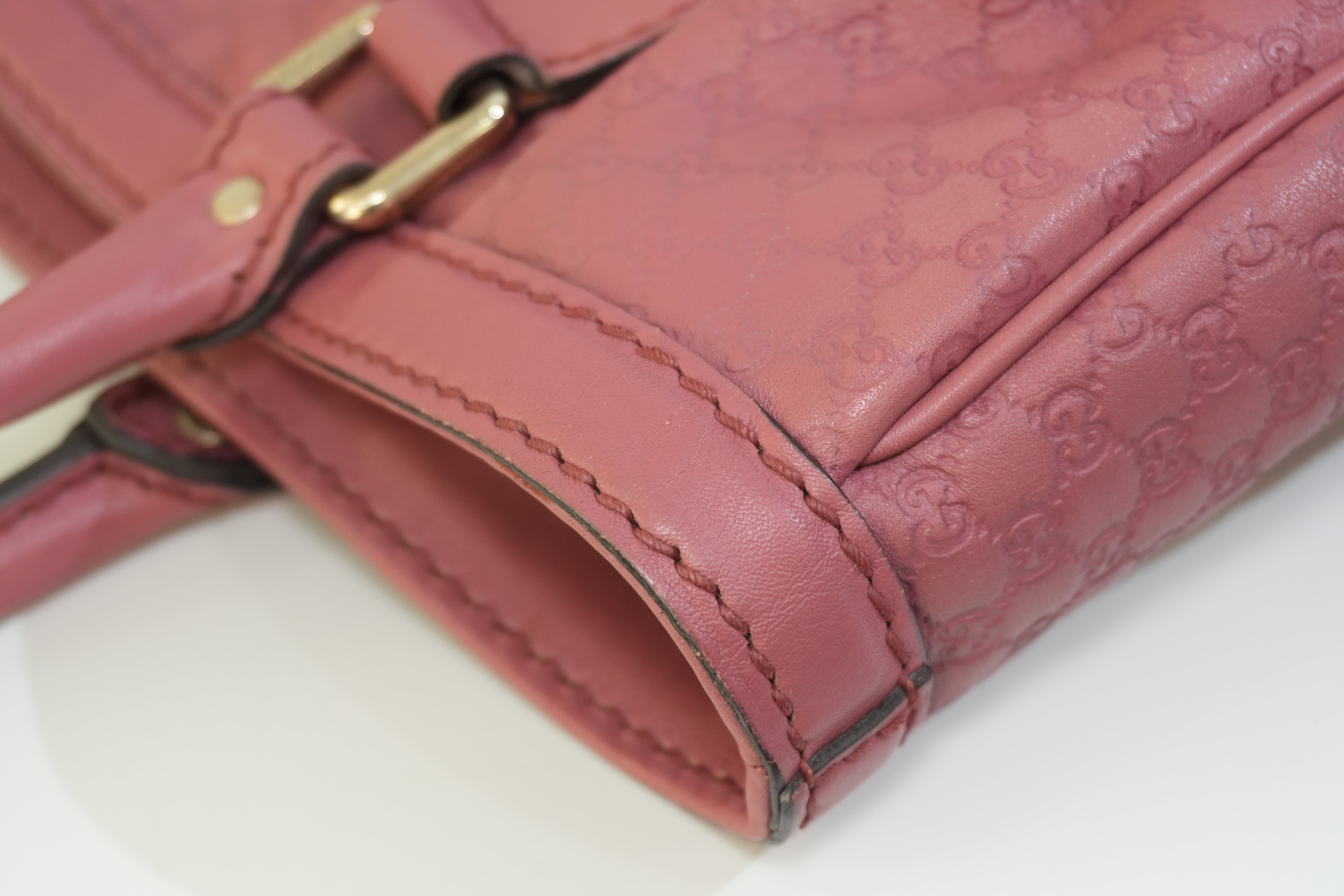 Pre-owned Gucci Microguccisima Shoulder Bag Pink