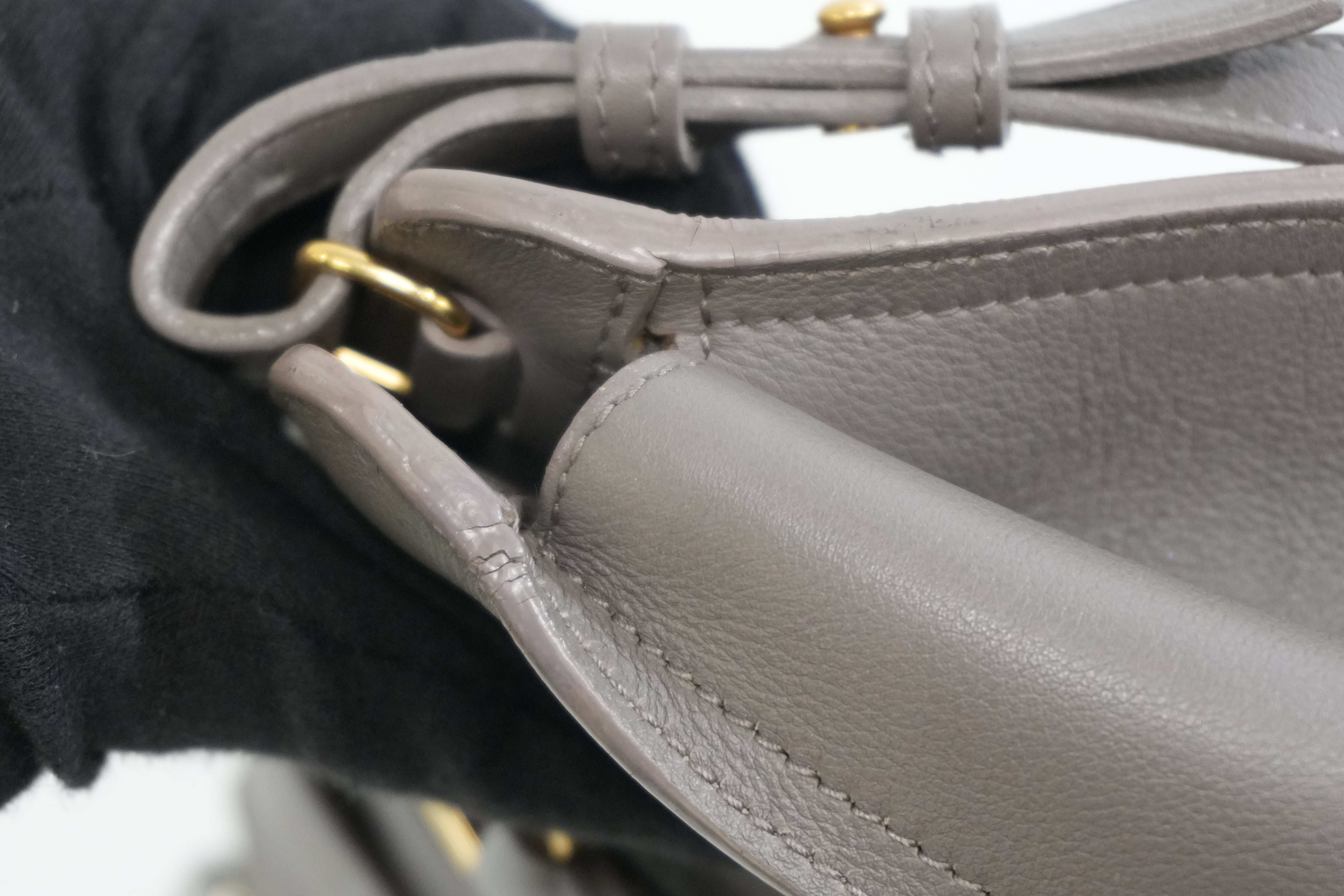 Pre-owned Saint Laurent Small Monogram Cabas Handbag Fog