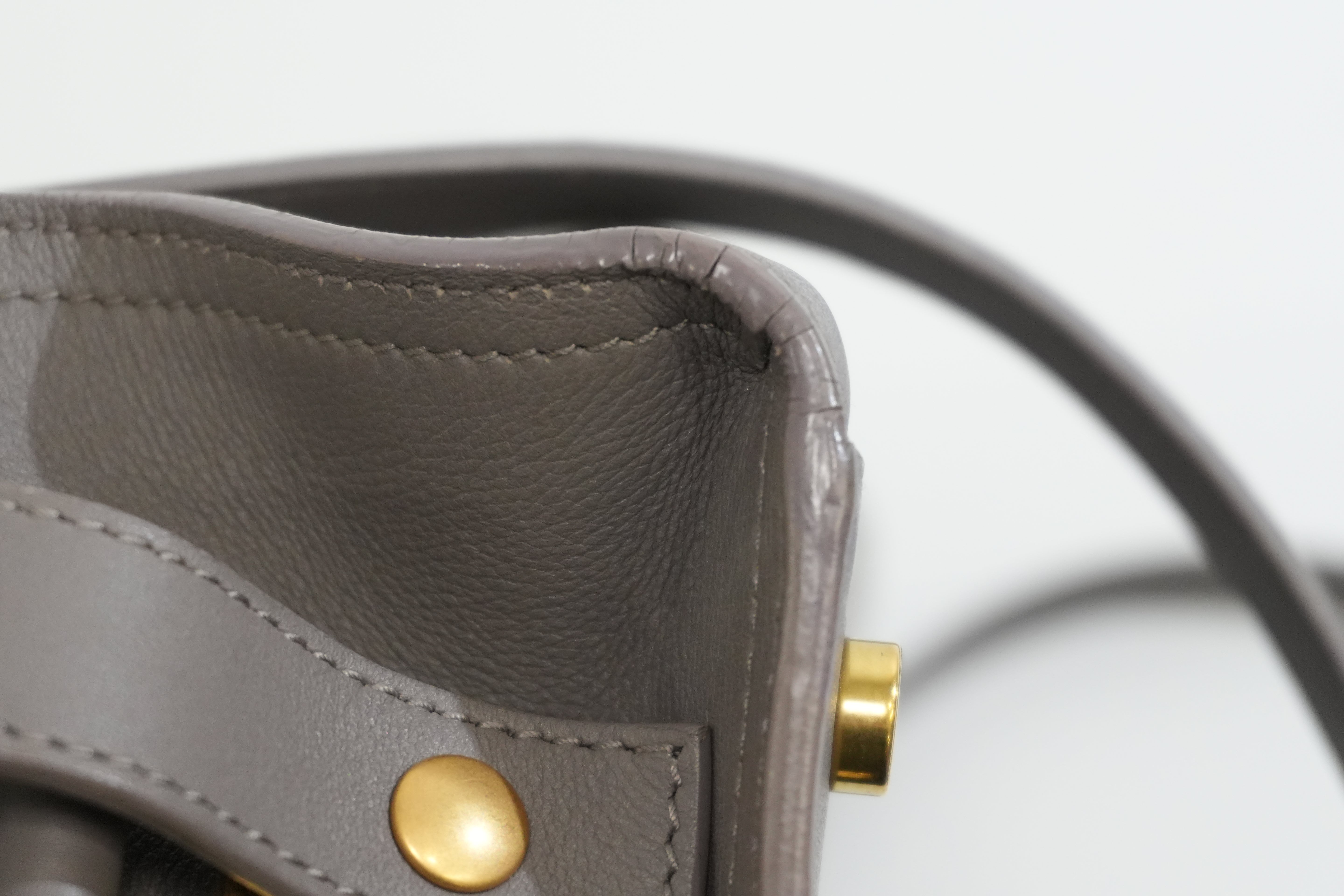 Pre-owned Saint Laurent Small Monogram Cabas Handbag Fog
