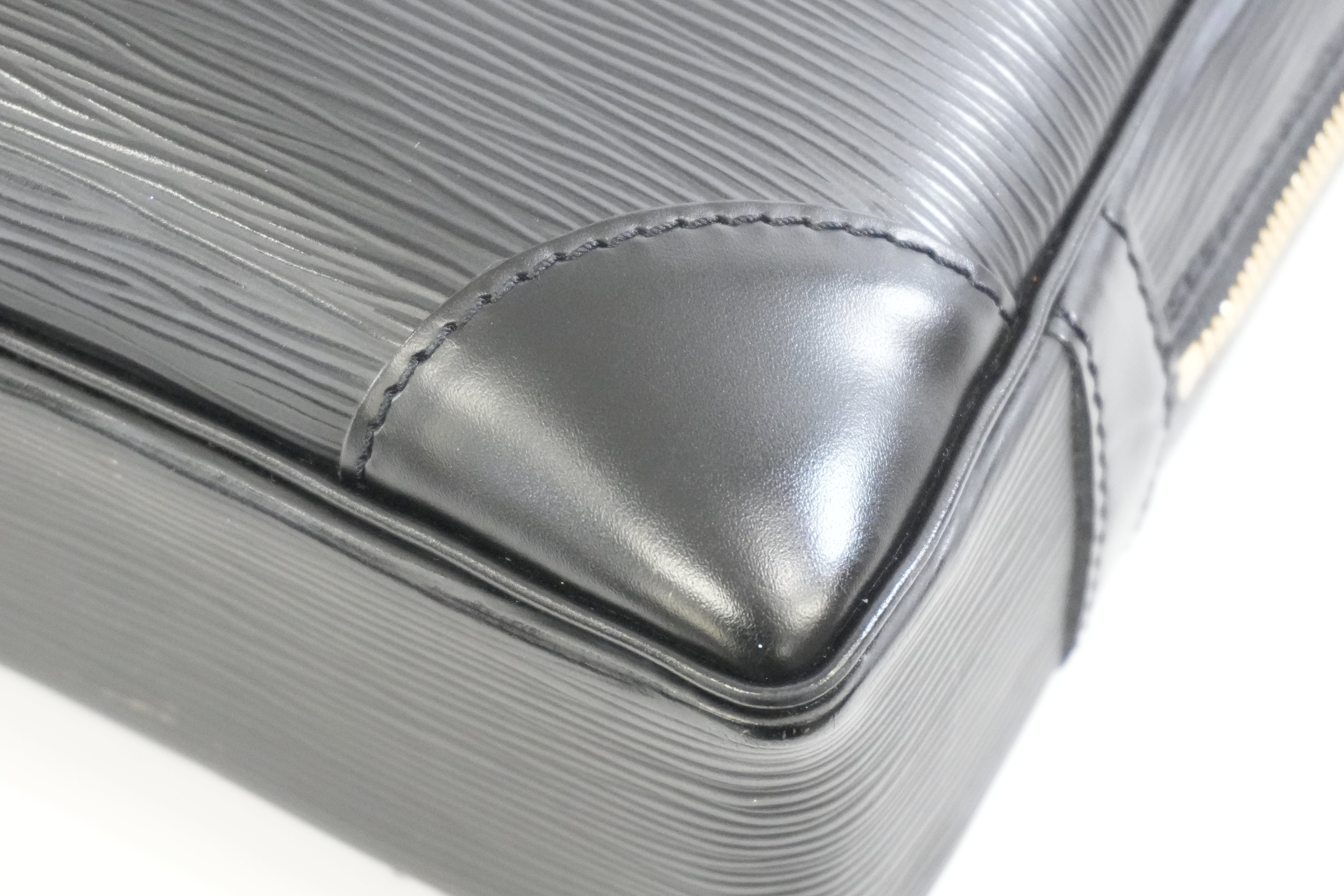 Pre-owned Louis Vuitton Epi Porte Documents Briefcase Black