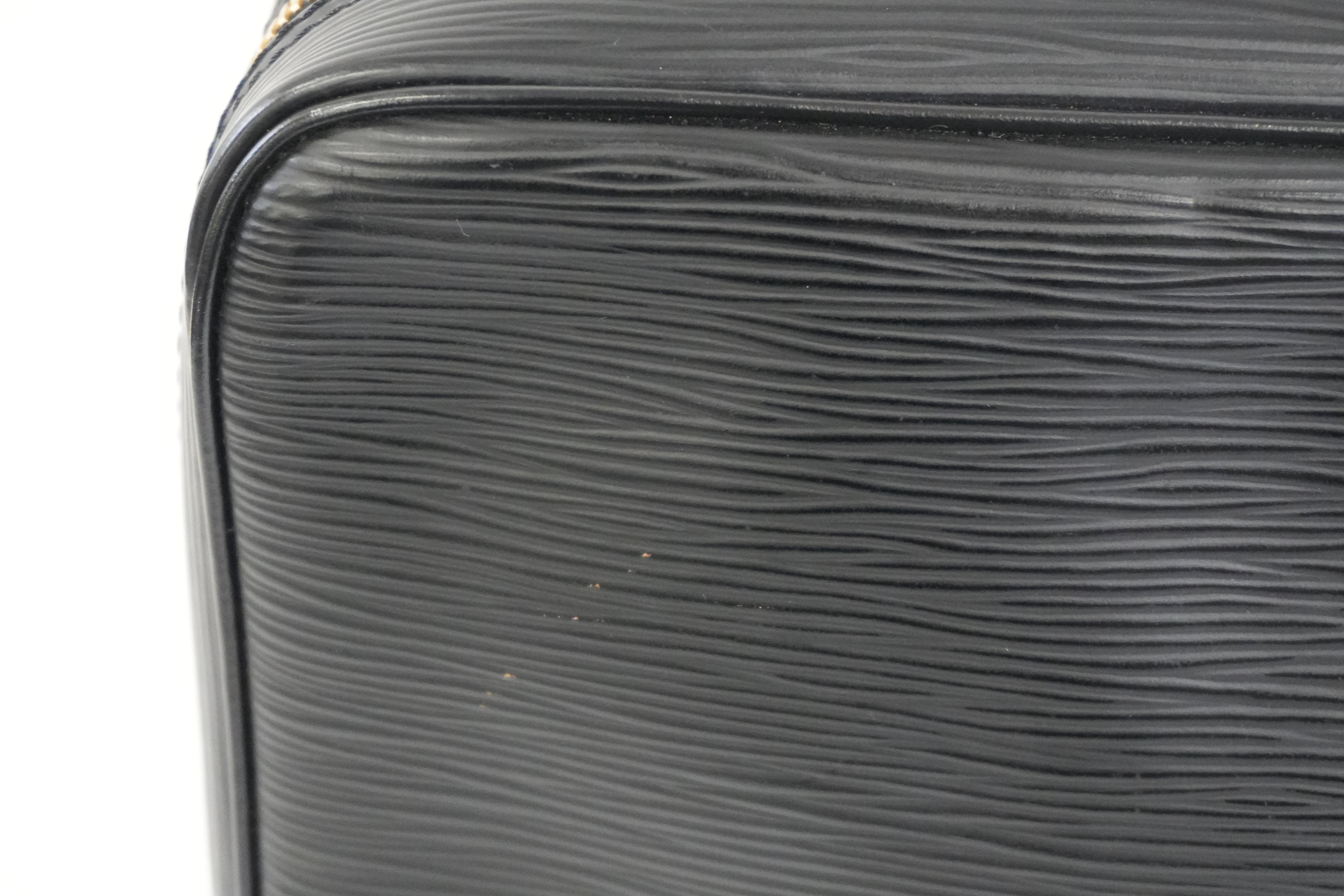 Pre-owned Louis Vuitton Epi Porte Documents Briefcase Black