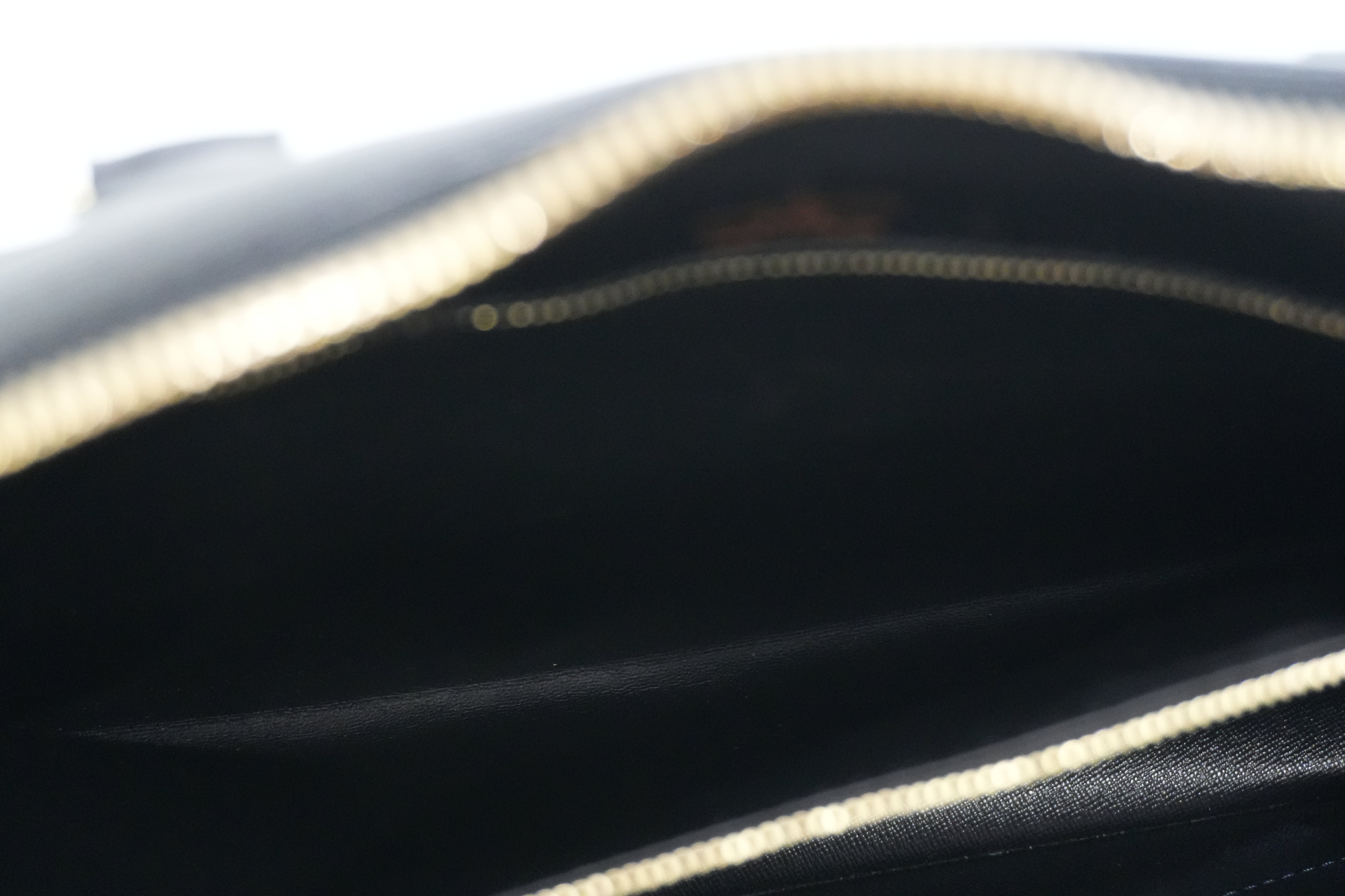 Pre-owned Louis Vuitton Epi Porte Documents Briefcase Black