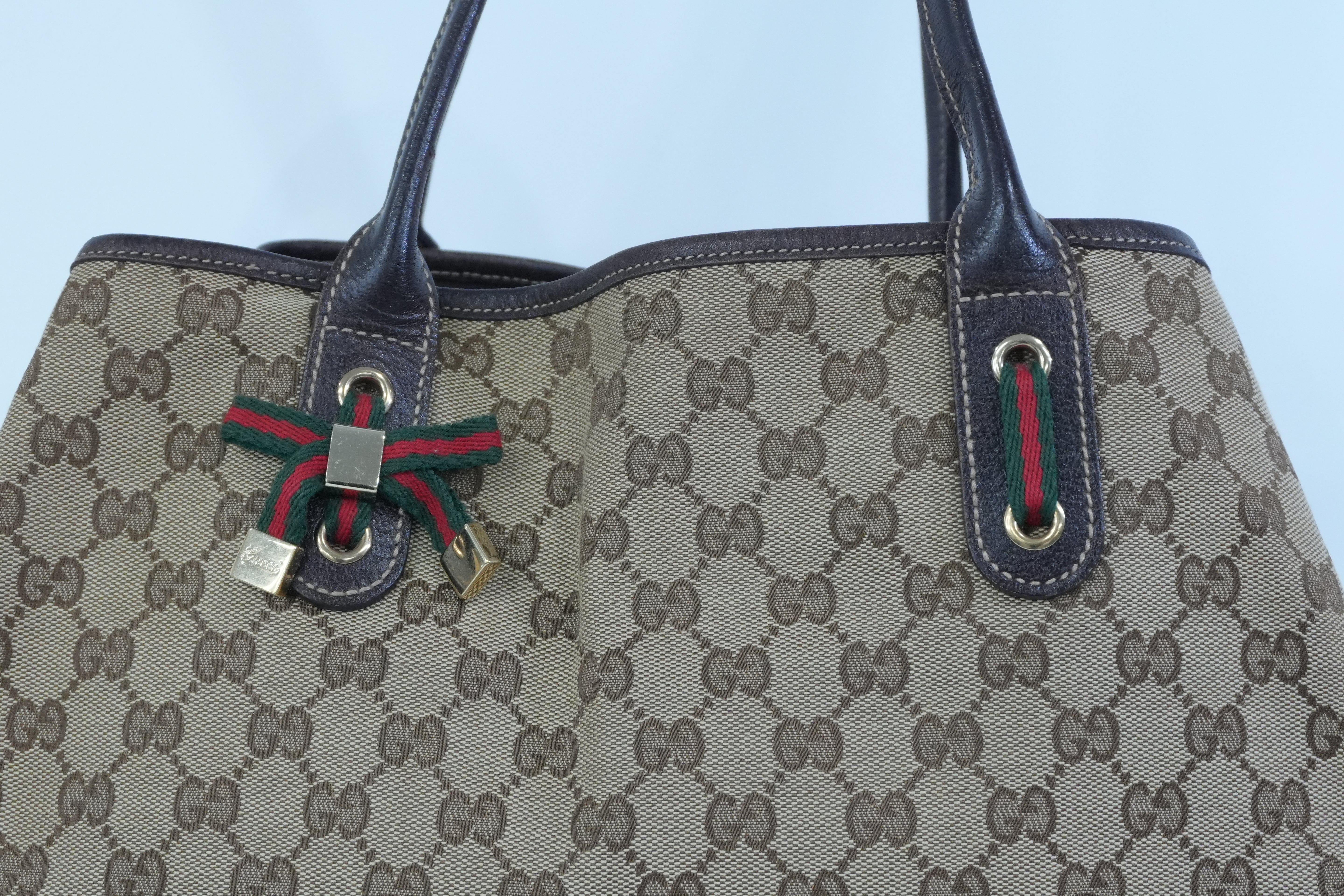 Pre-owned Gucci Ophidia Tote Bag Brown