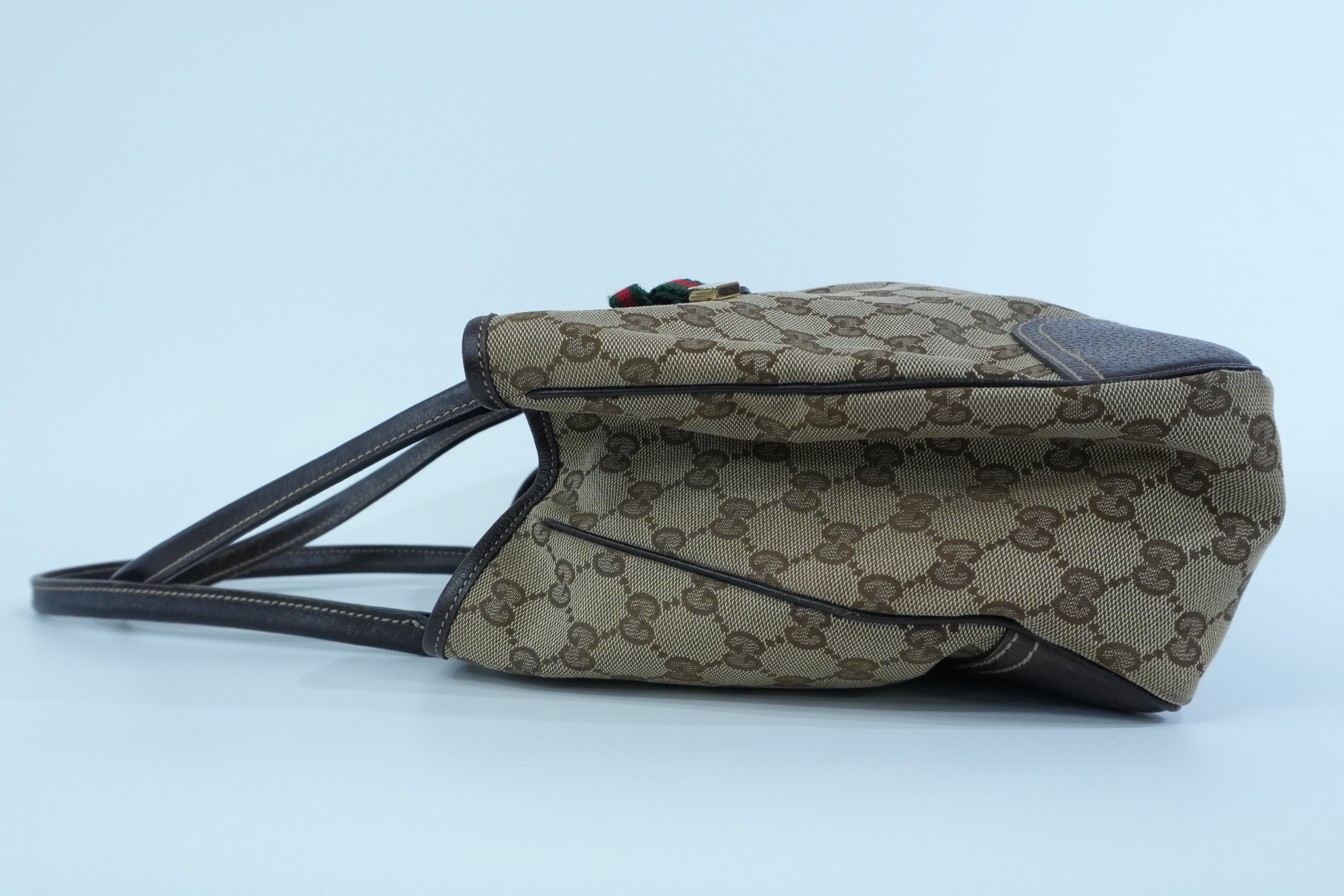 Pre-owned Gucci Ophidia Tote Bag Brown