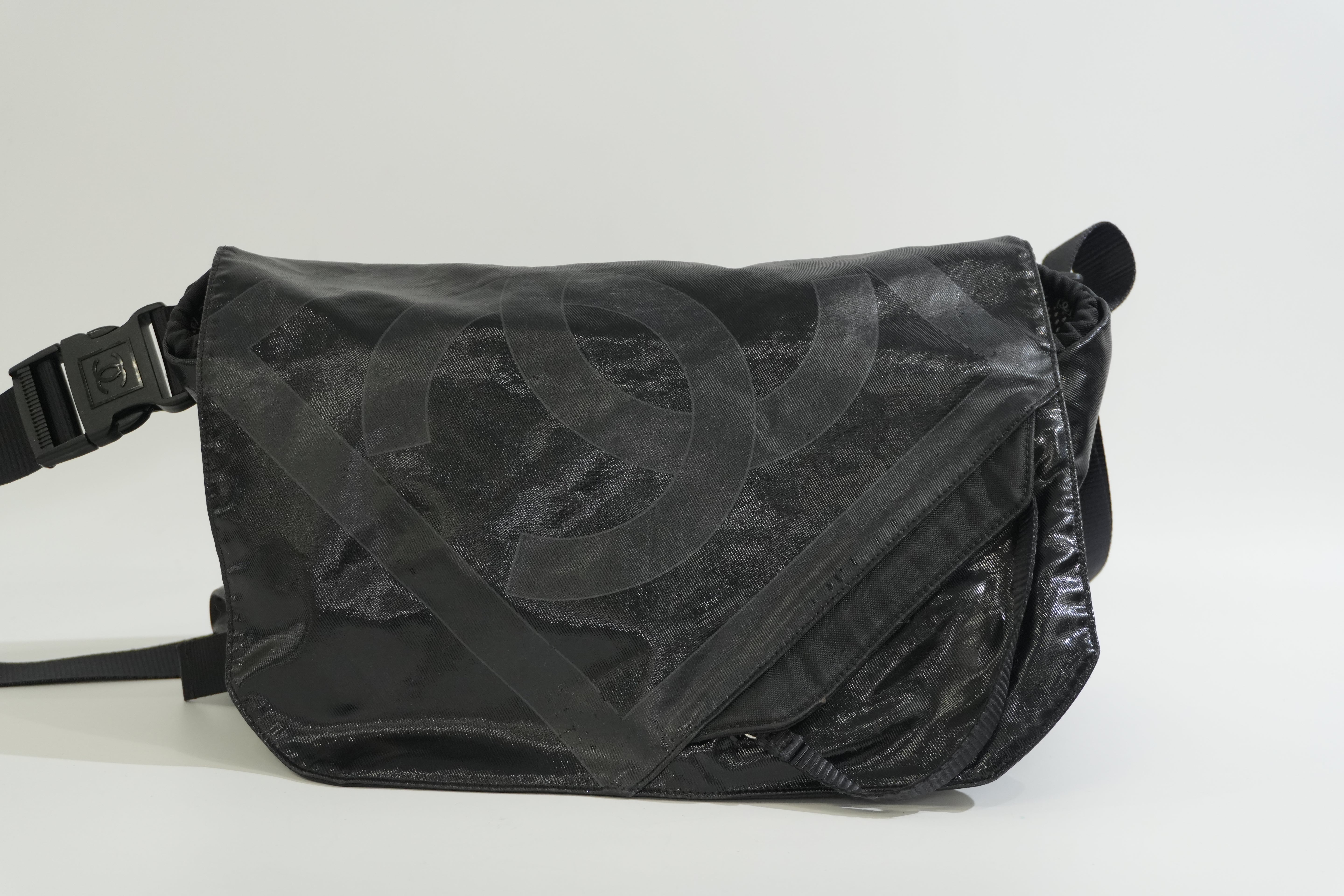 Pre-owned Chanel Sports Line Shoulder Bag Black