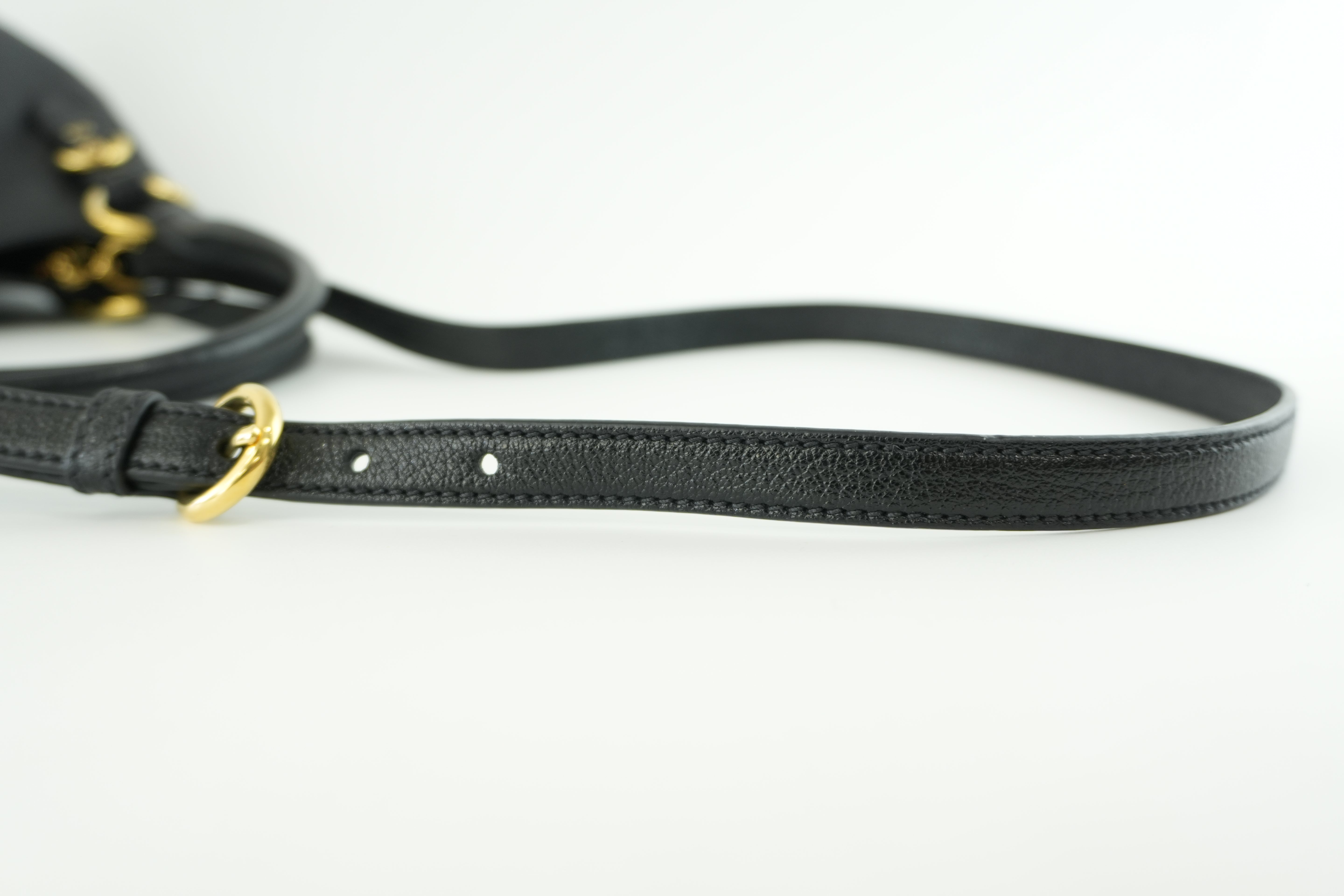 Miumiu Two Way Shoulder Bag Black Leather Used