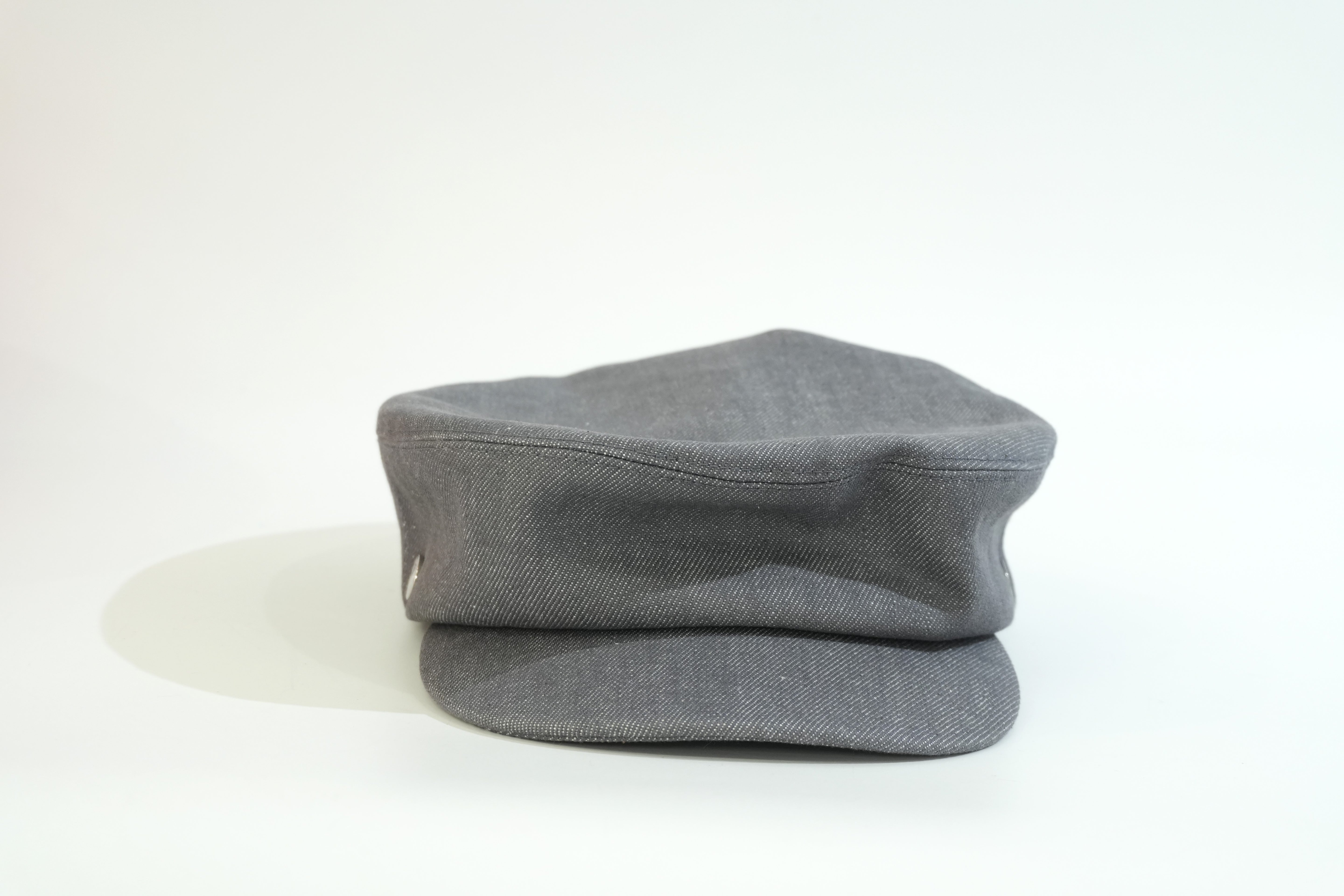 Pre-owned Hermes Cotton saint Honore Avalon stitch Beret Gray