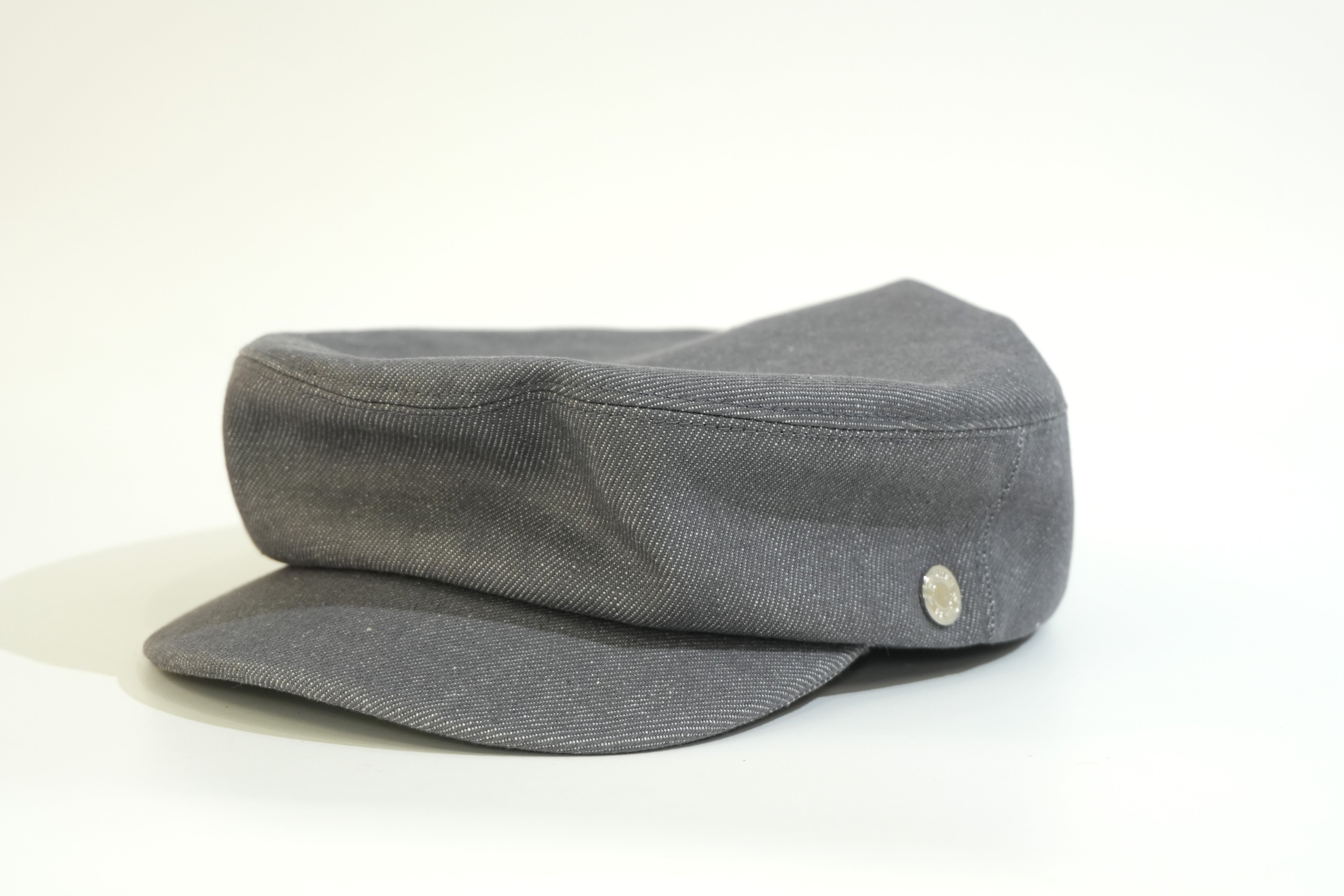 Pre-owned Hermes Cotton saint Honore Avalon stitch Beret Gray