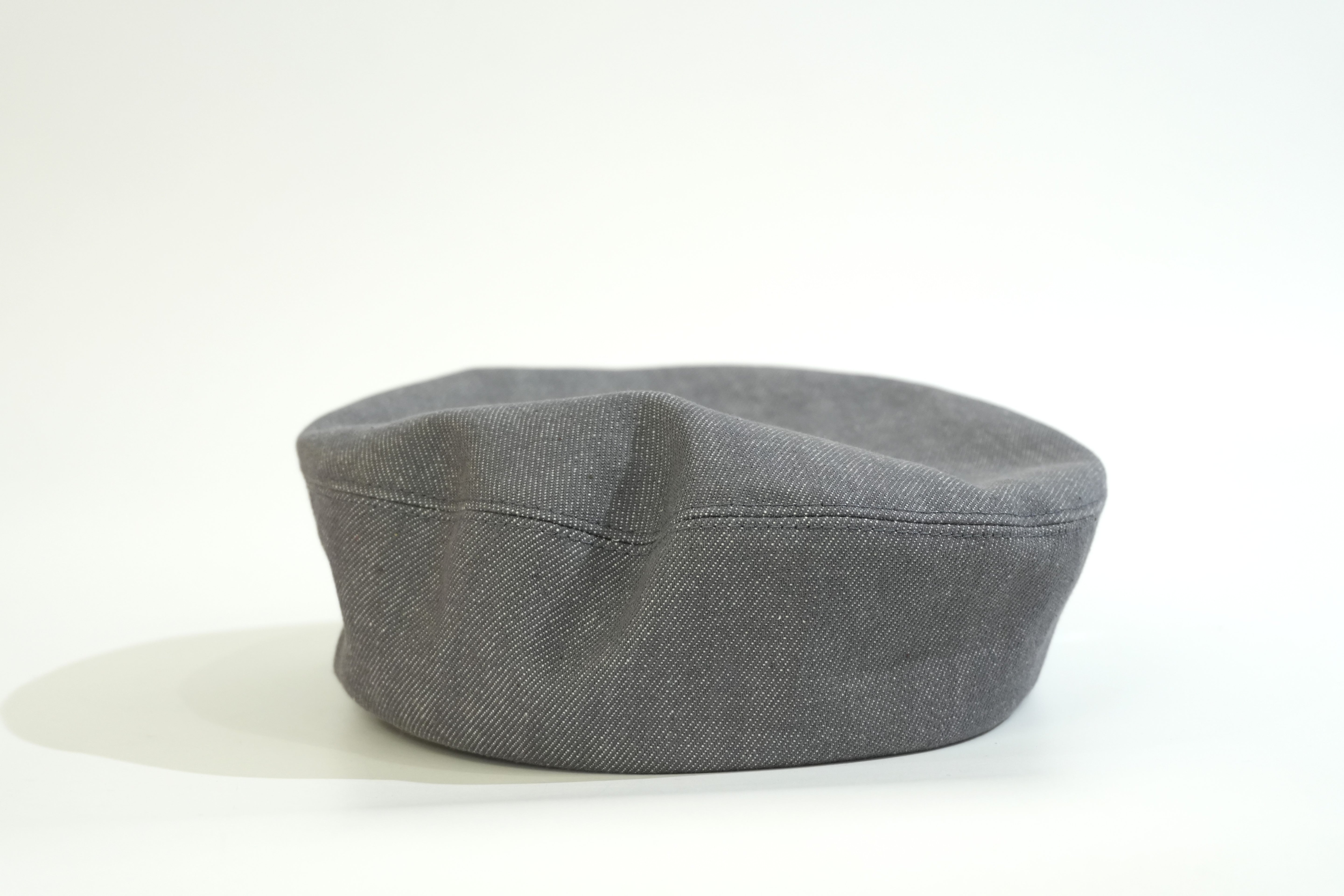 Pre-owned Hermes Cotton saint Honore Avalon stitch Beret Gray