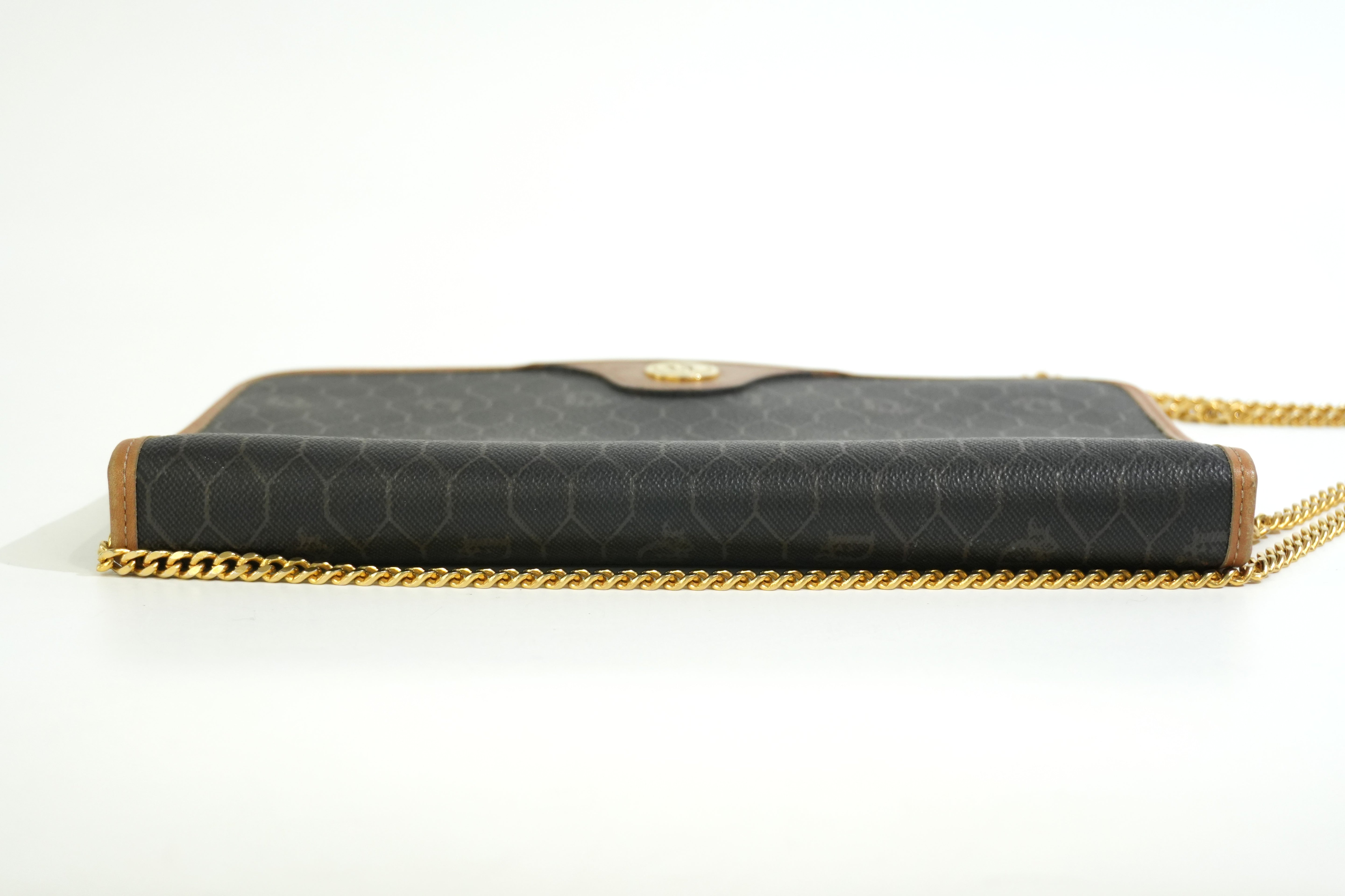 Pre-owned Dior Honeycomb Chain Crossbody Bag Black