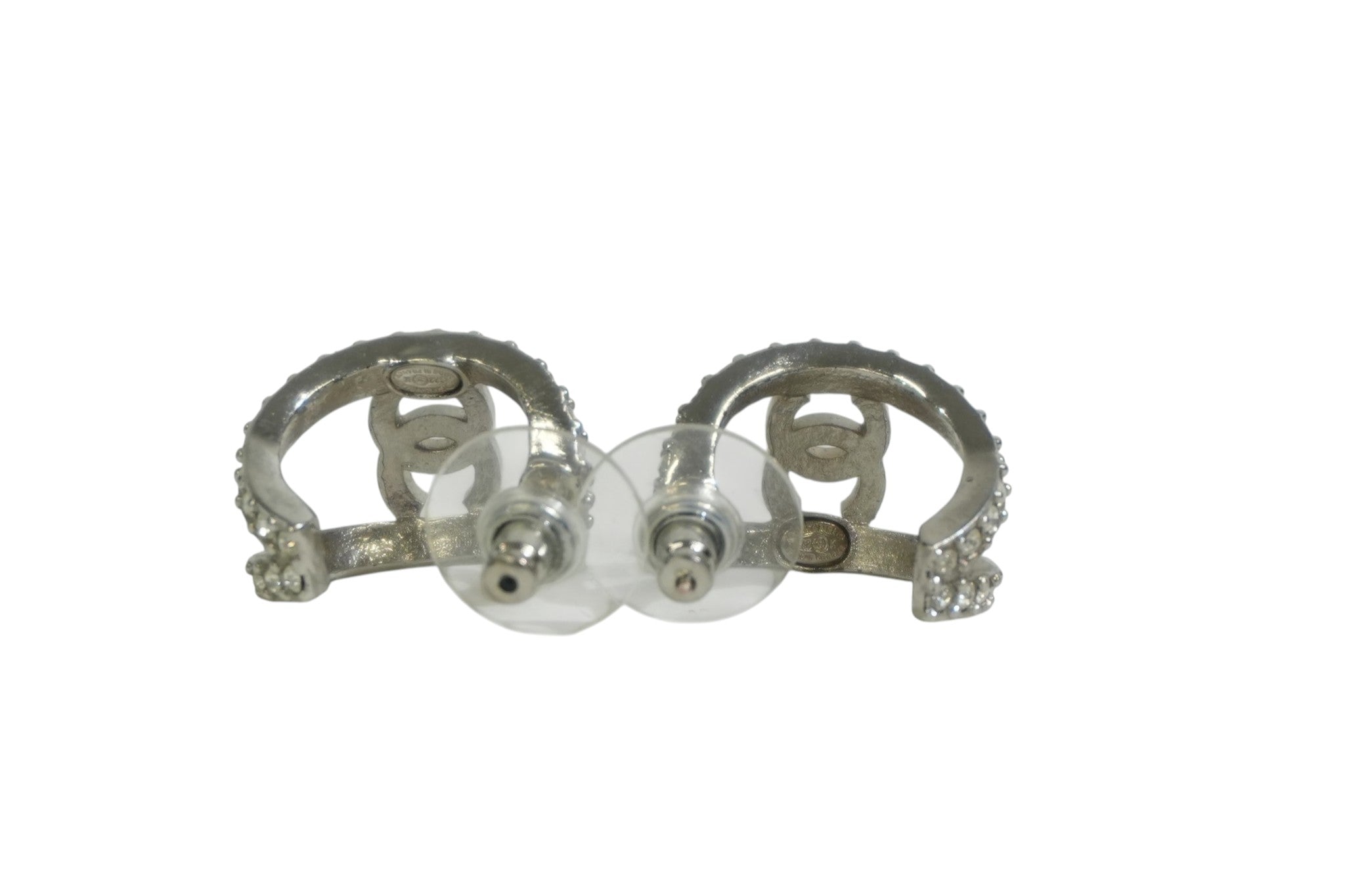 Pre-owned Chanel CC Earrings Silver tone