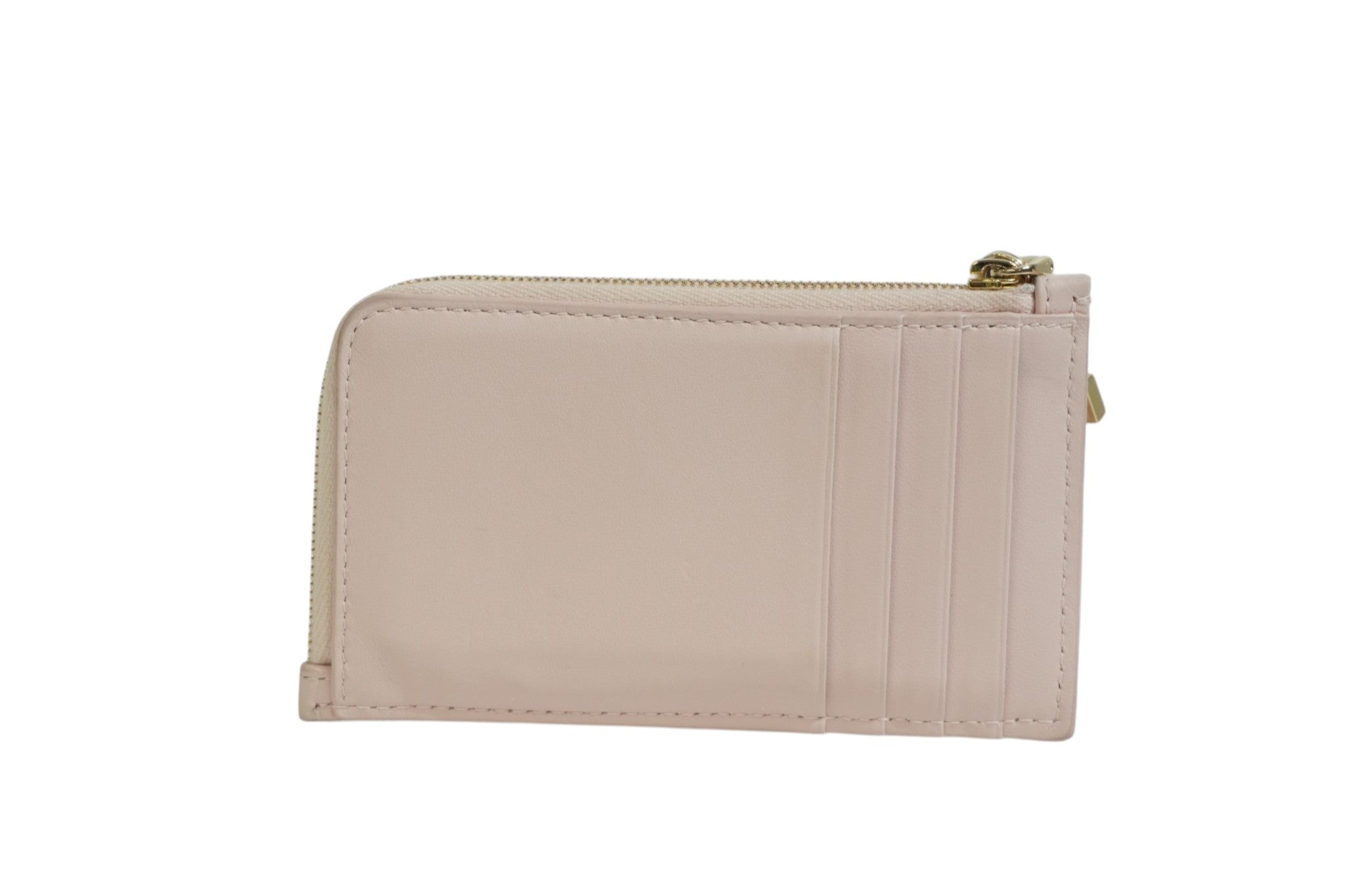 Pre-owned Dior Coin and Card Case Pink