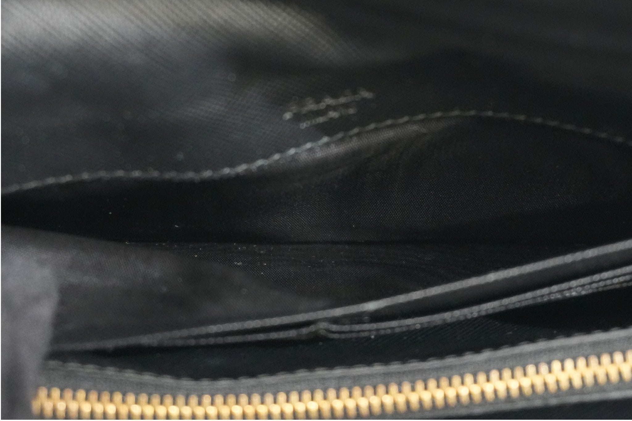 Pre-owned Prada Saffiano Long Wallet Black