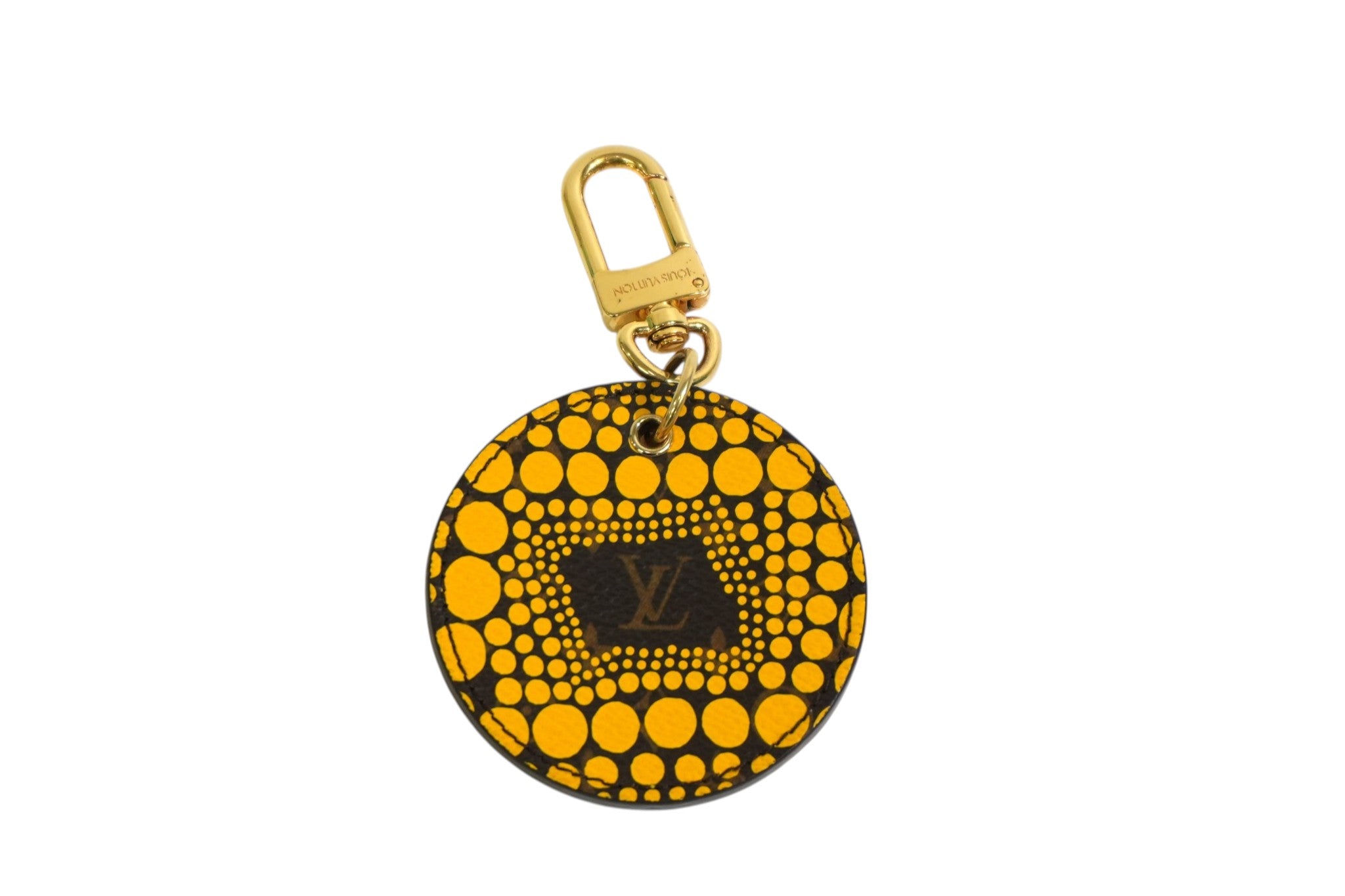 Pre-owned Louis Vuitton Round Yayoi Kusuma Bag Charm Yellow