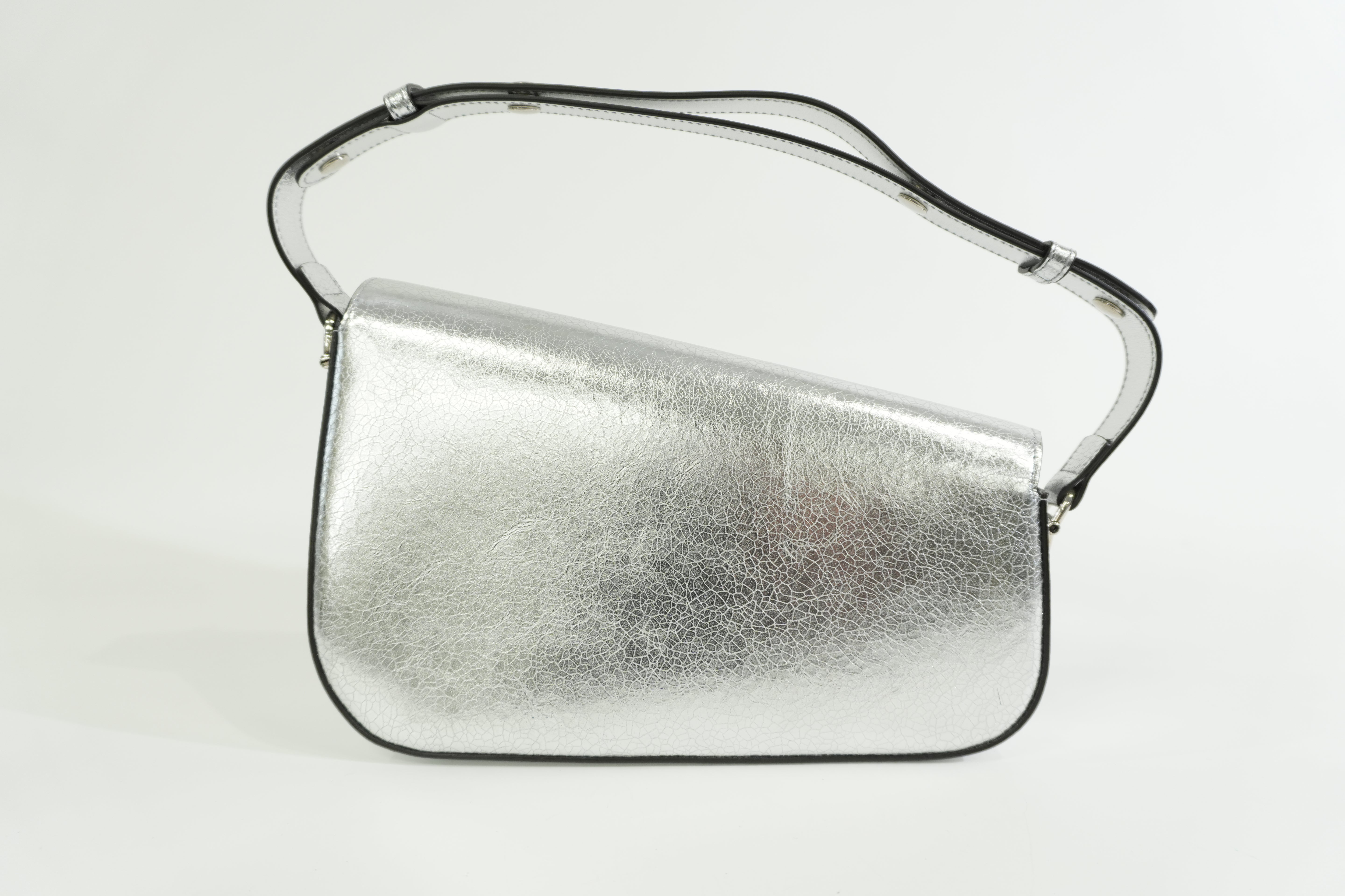 Pre-owned Gucci Metallic Shoulder Bag Silver