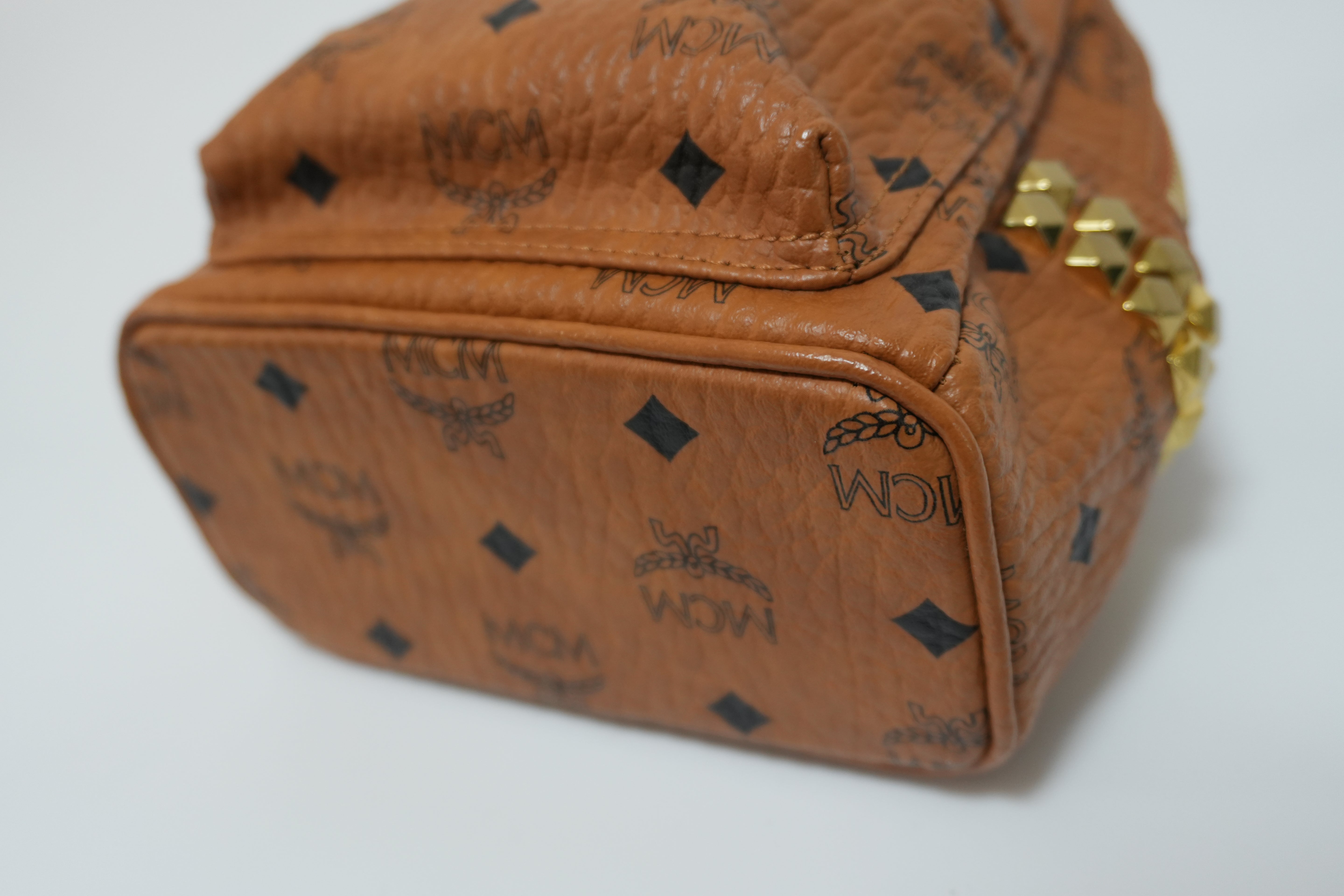 MCM Visetos Backpack Handle Strap Used