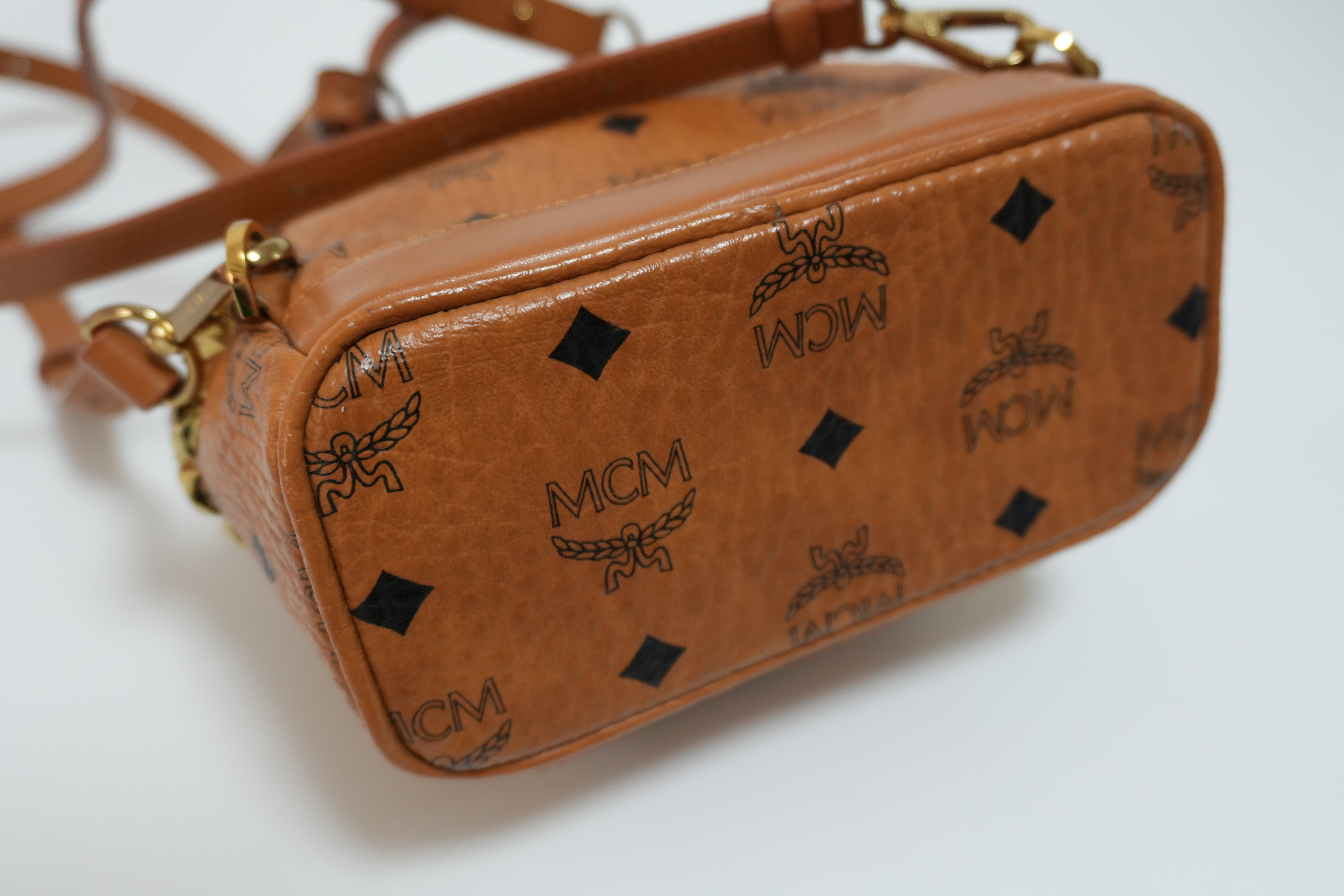 MCM Visetos Backpack Handle Strap Used