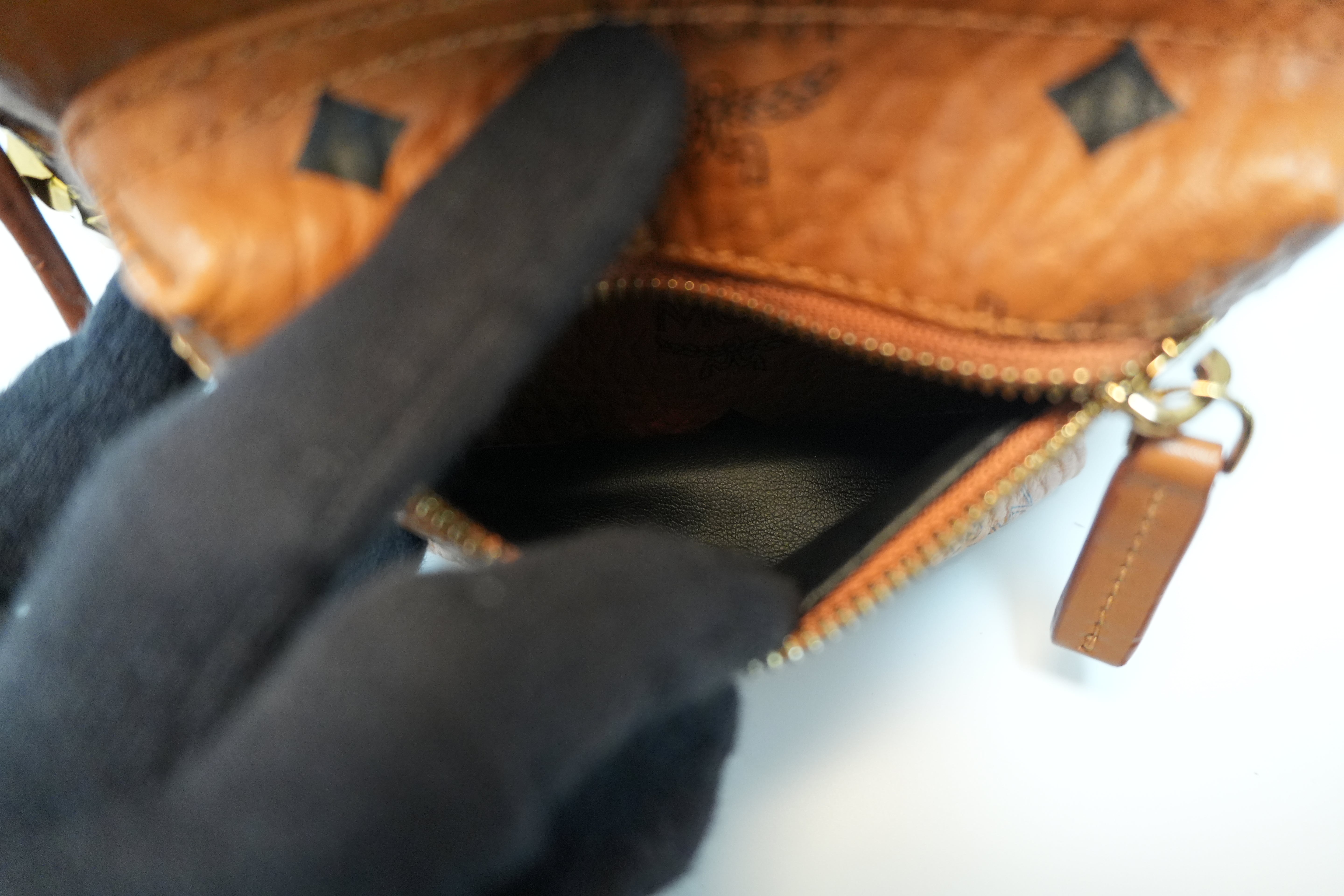 MCM Visetos Backpack Handle Strap Used