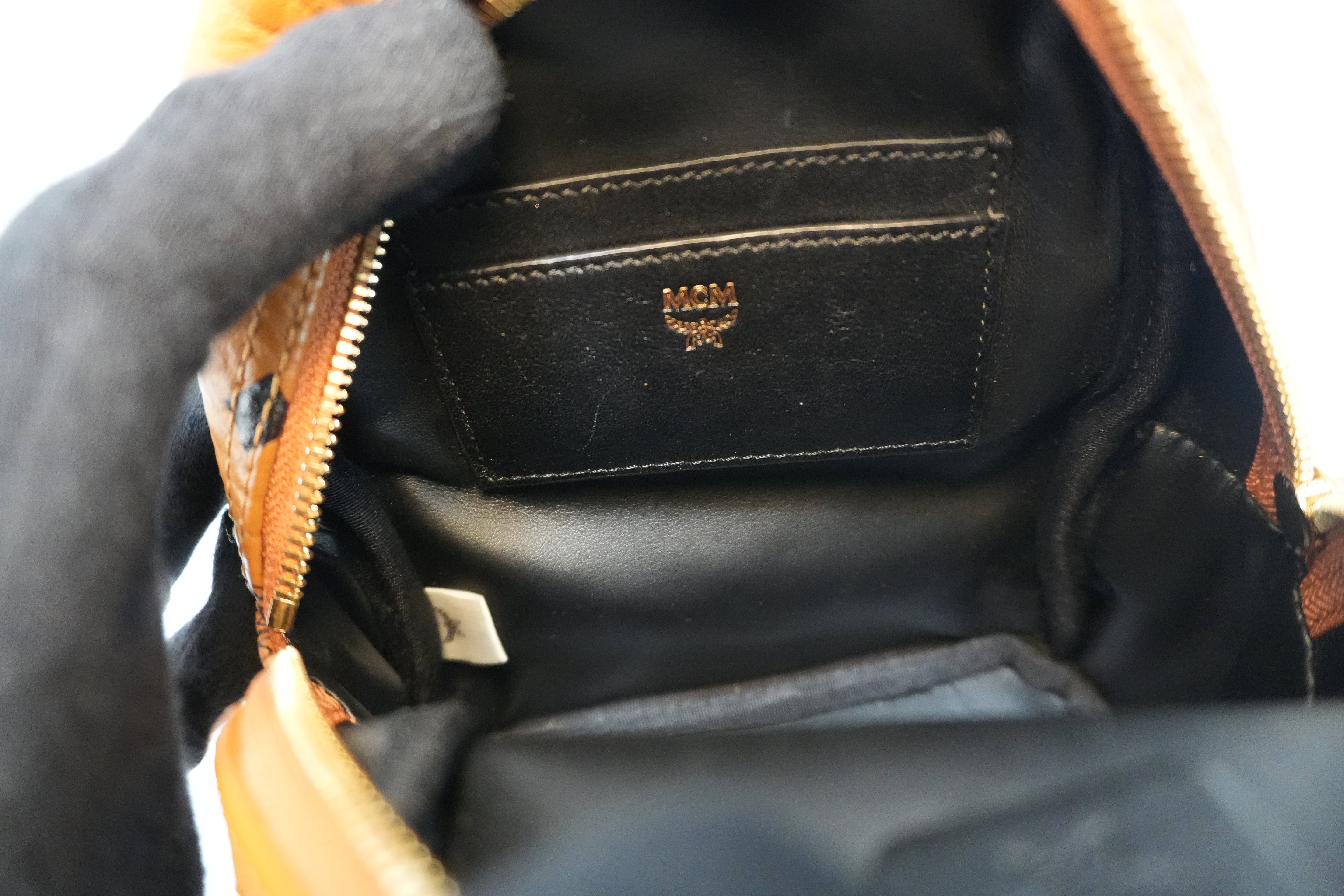 MCM Visetos Backpack Handle Strap Used