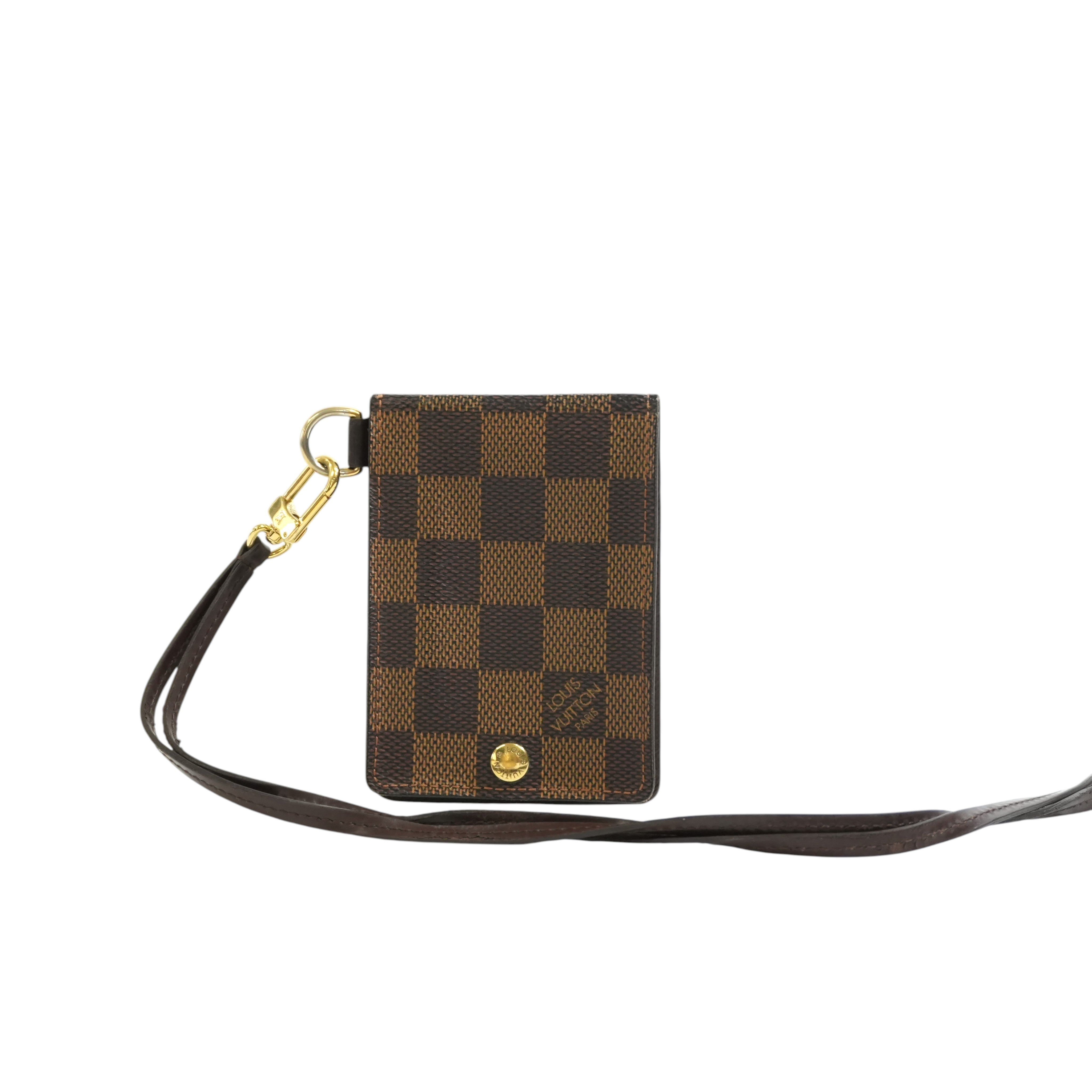 Pre-owned Louis Vuitton Damier Ebene Pass Case
