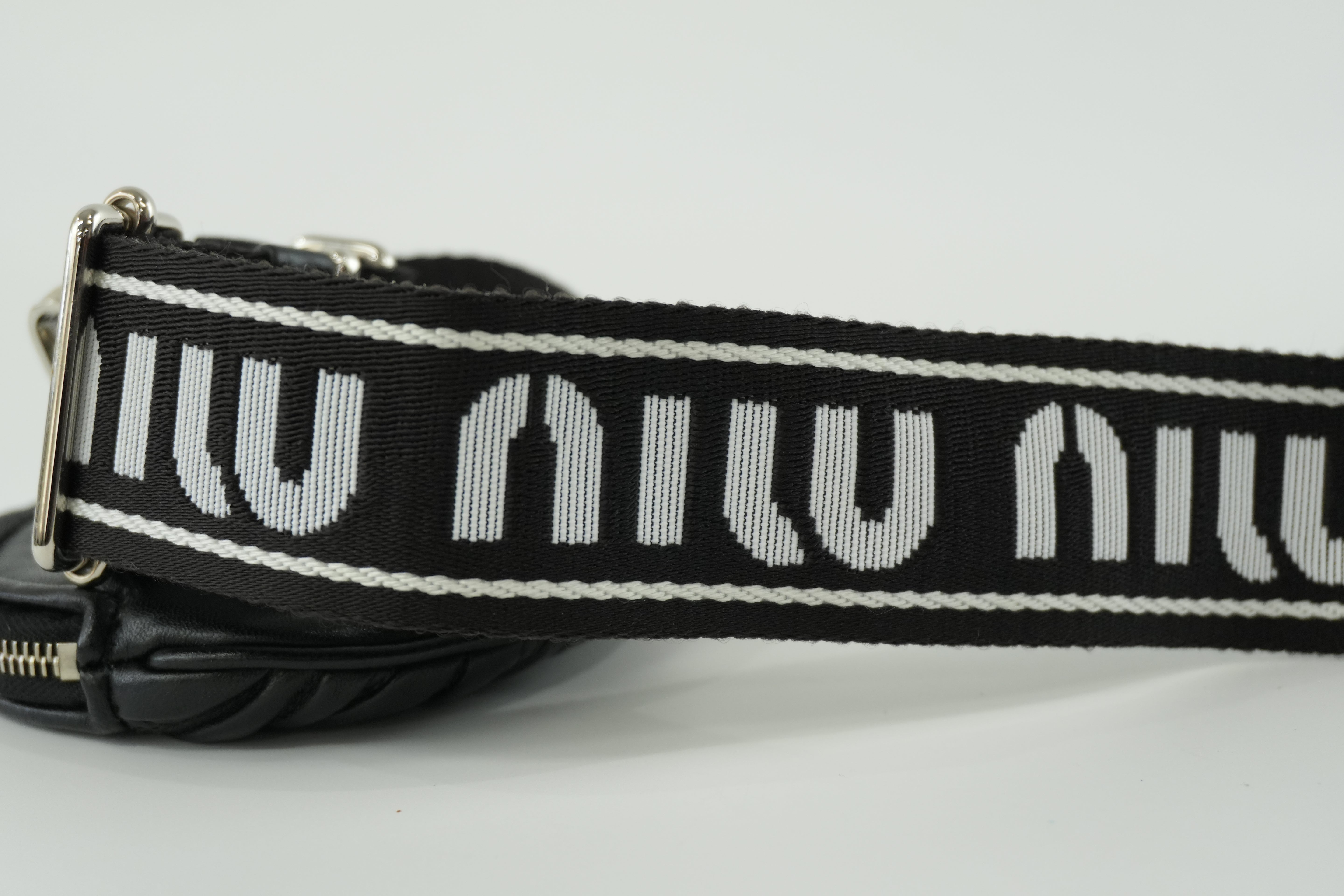 Miumiu Round Crossbody Leather Black Used