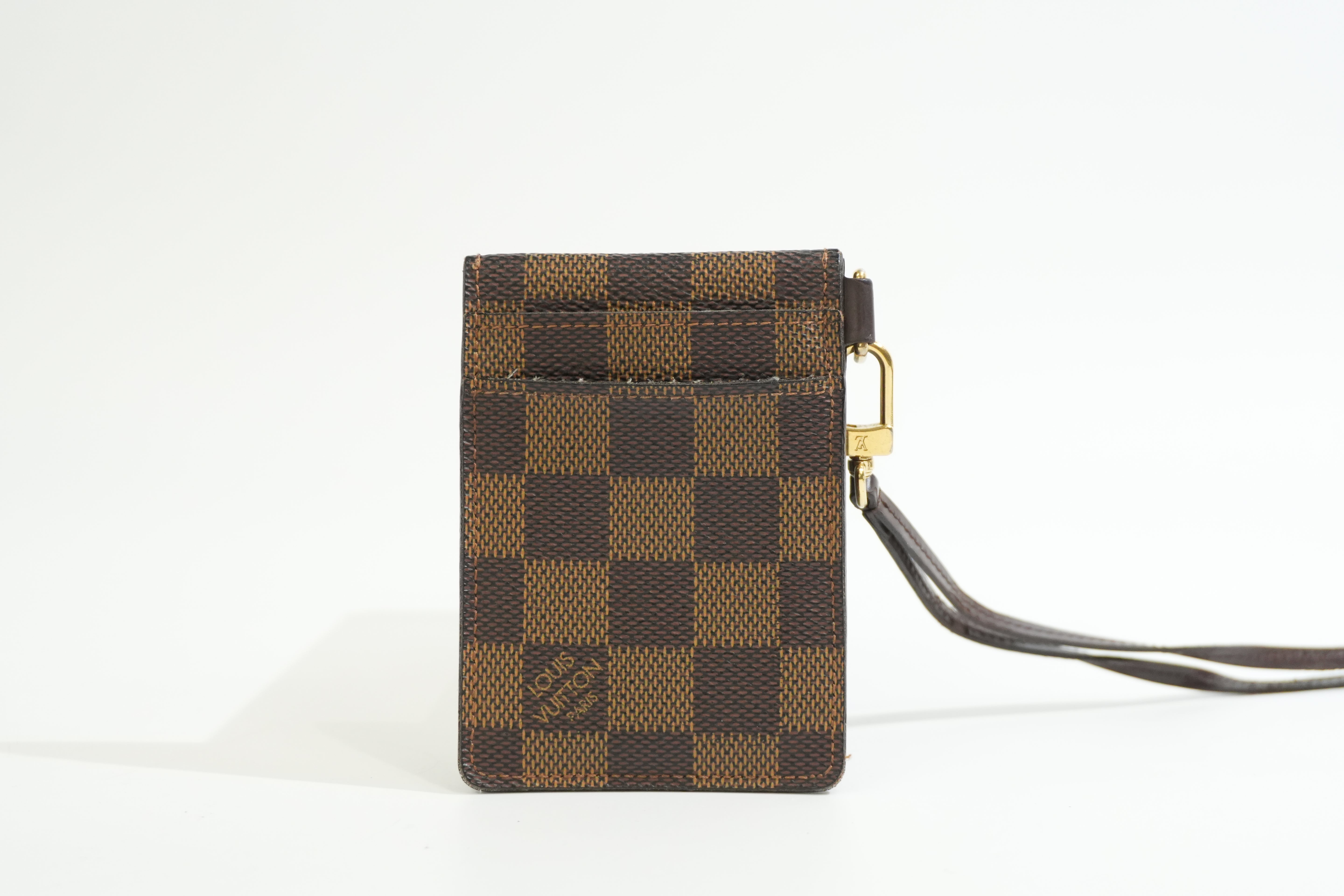 Pre-owned Louis Vuitton Damier Ebene Pass Case