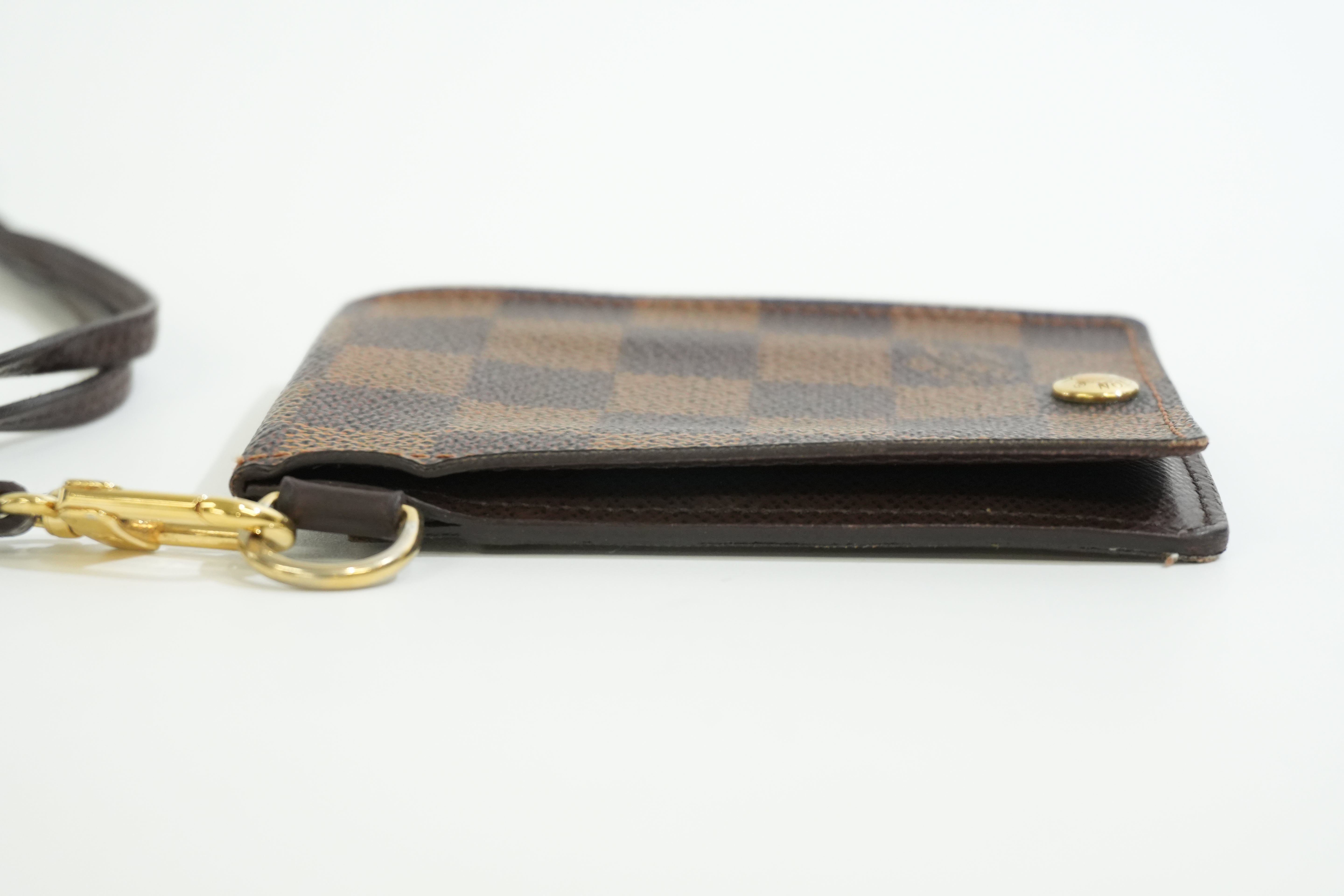 Pre-owned Louis Vuitton Damier Ebene Pass Case