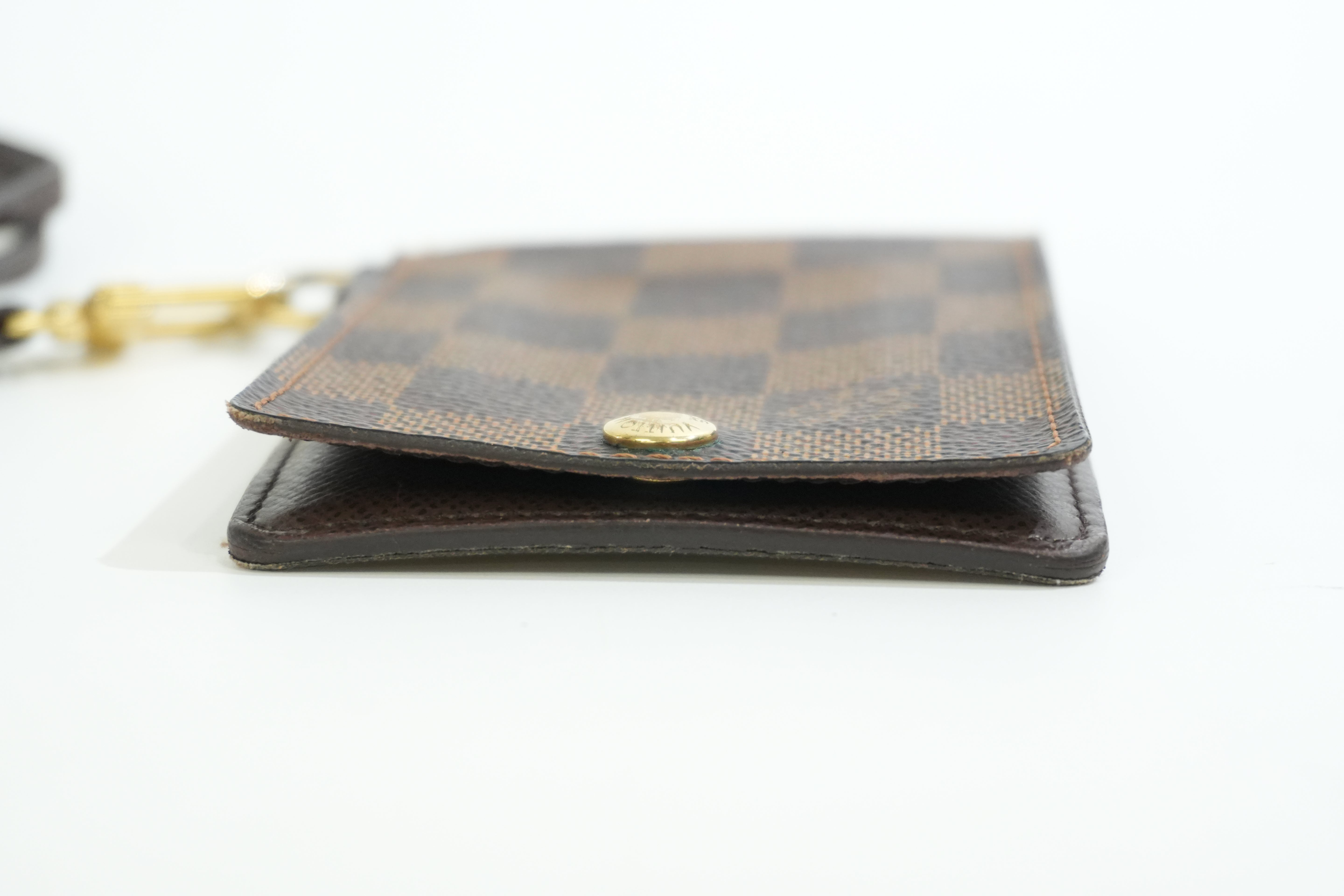 Pre-owned Louis Vuitton Damier Ebene Pass Case