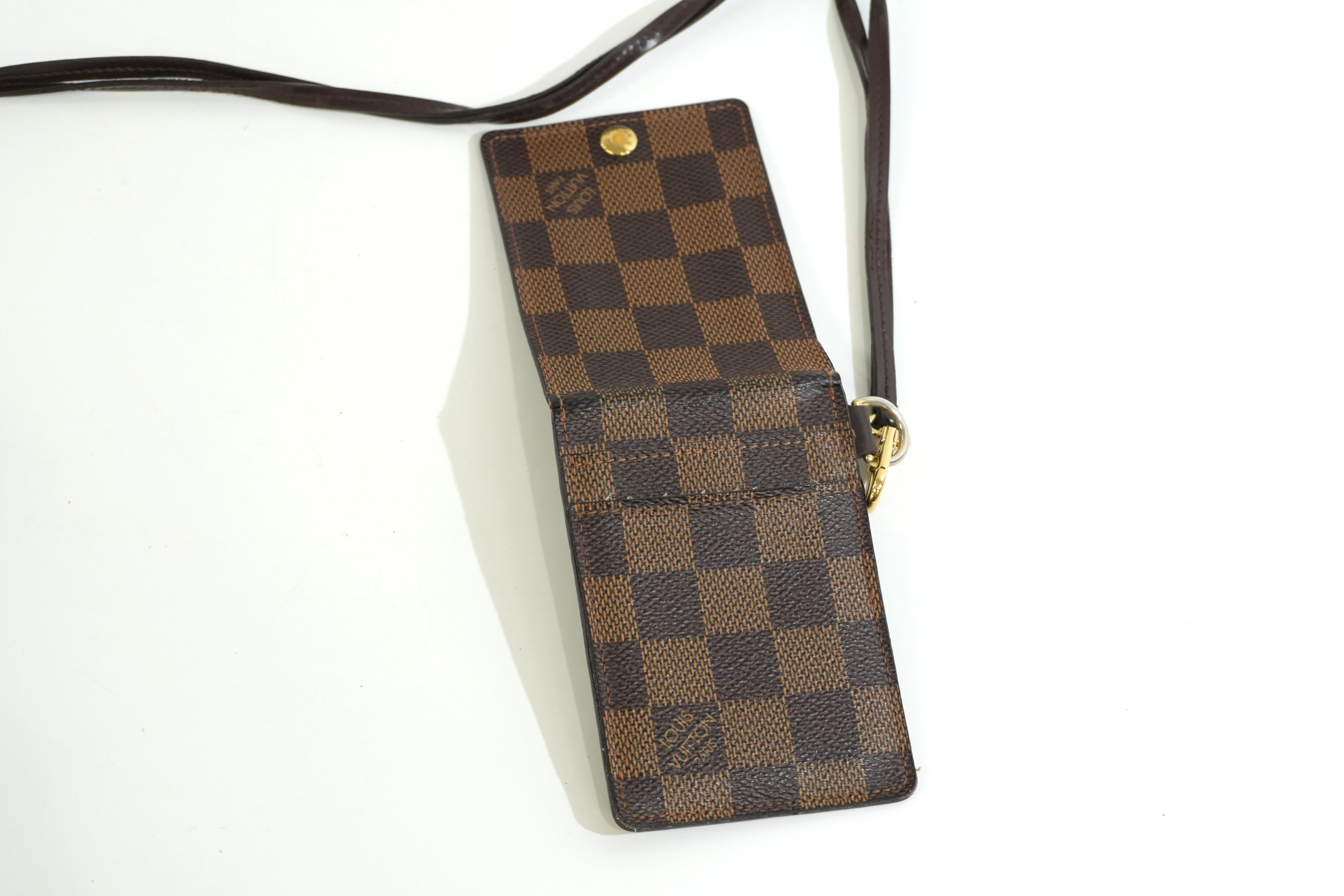 Pre-owned Louis Vuitton Damier Ebene Pass Case