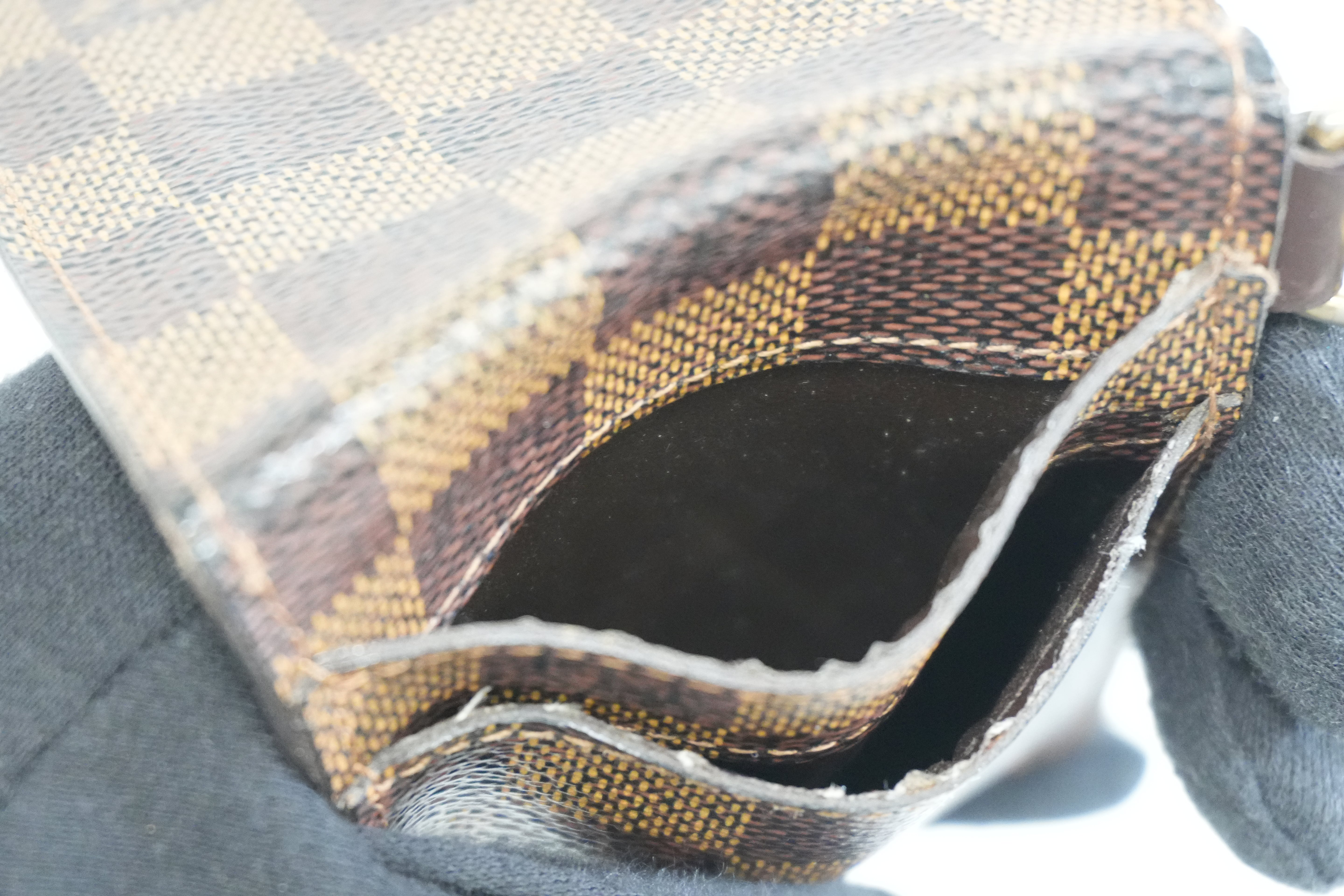 Pre-owned Louis Vuitton Damier Ebene Pass Case