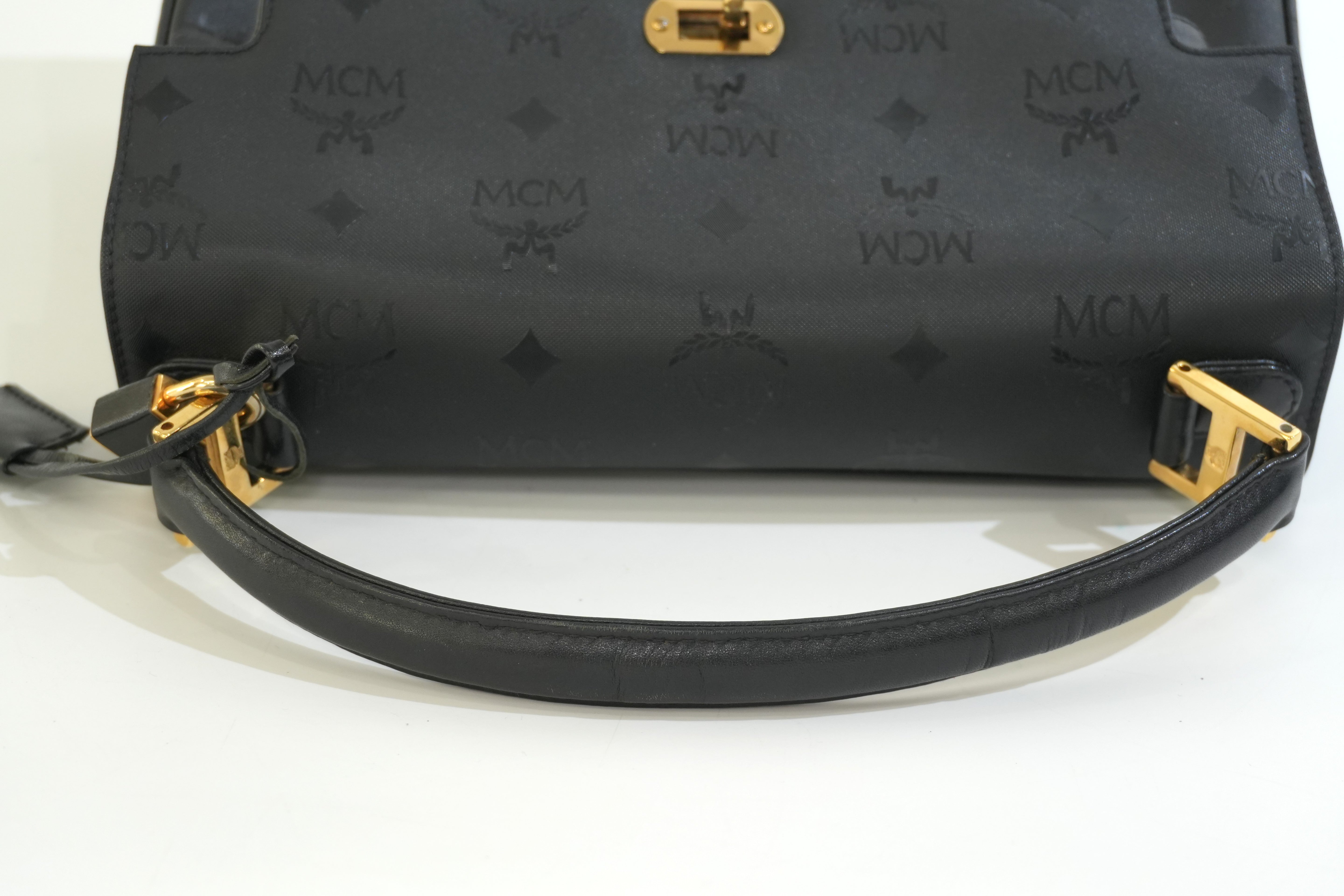 Pre-owned MCM Top Handle Handbag Black