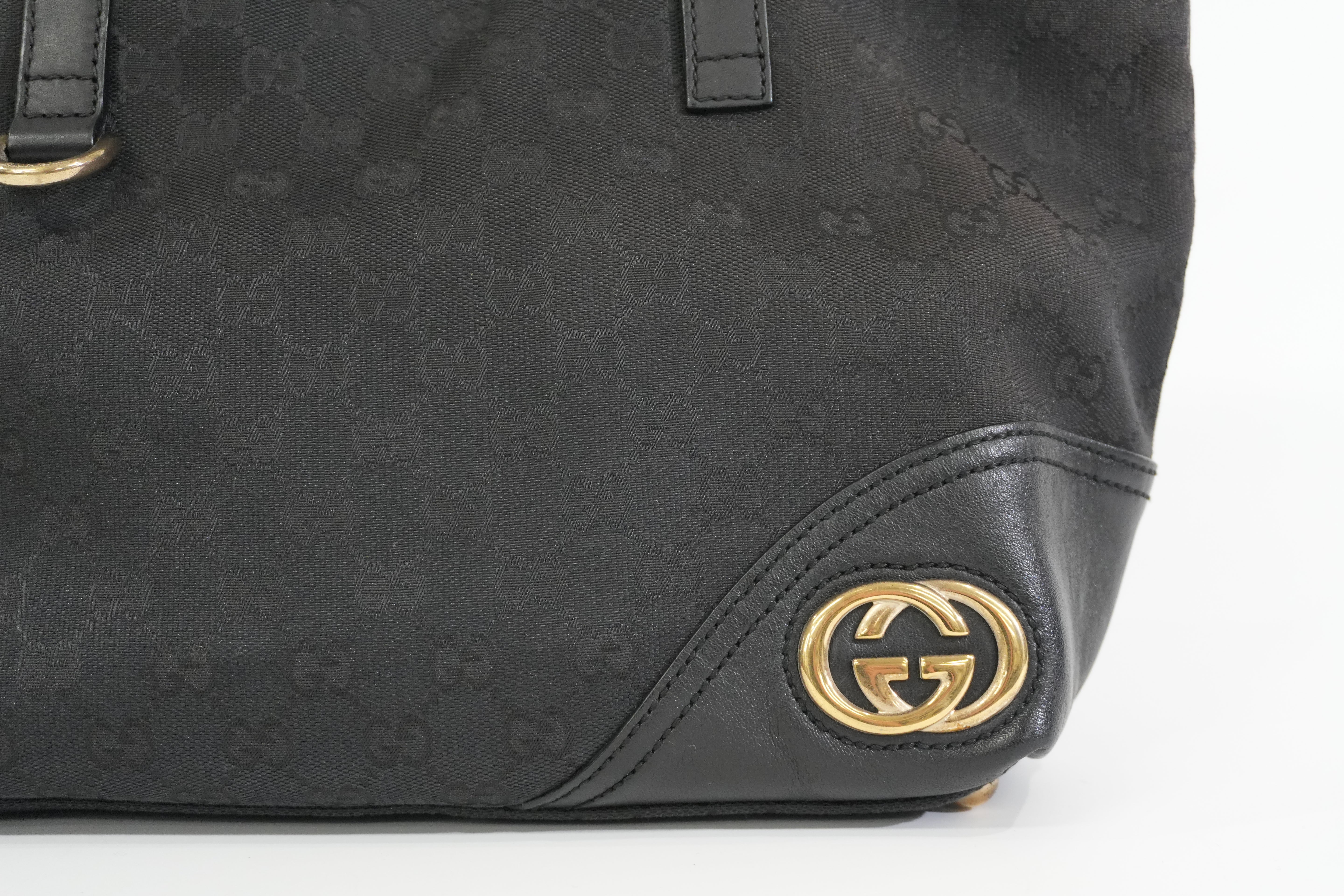 Pre-owned Gucci Guccisima Tote Bag Black