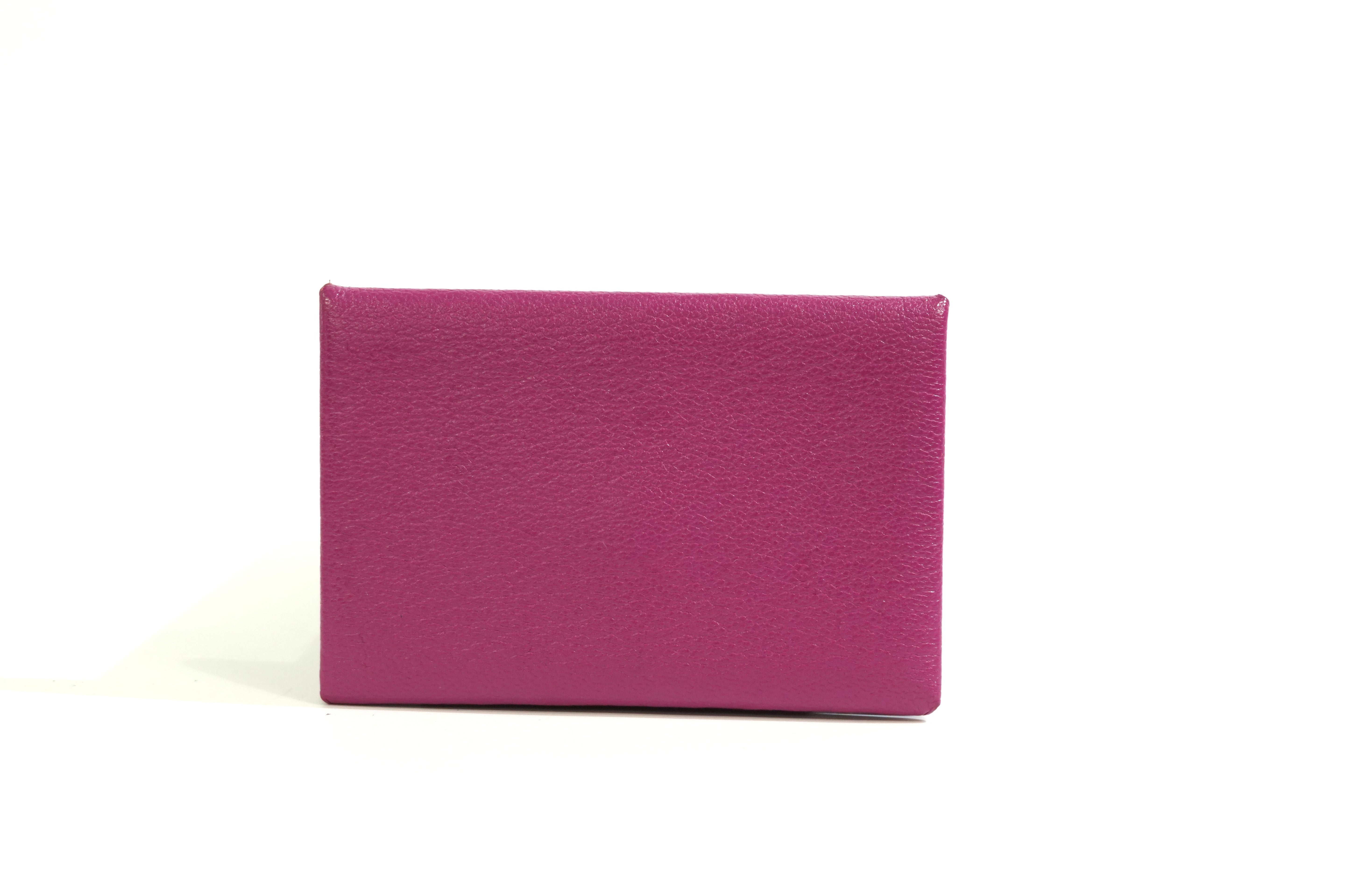 Pre-owned Hermes Card Case Pink