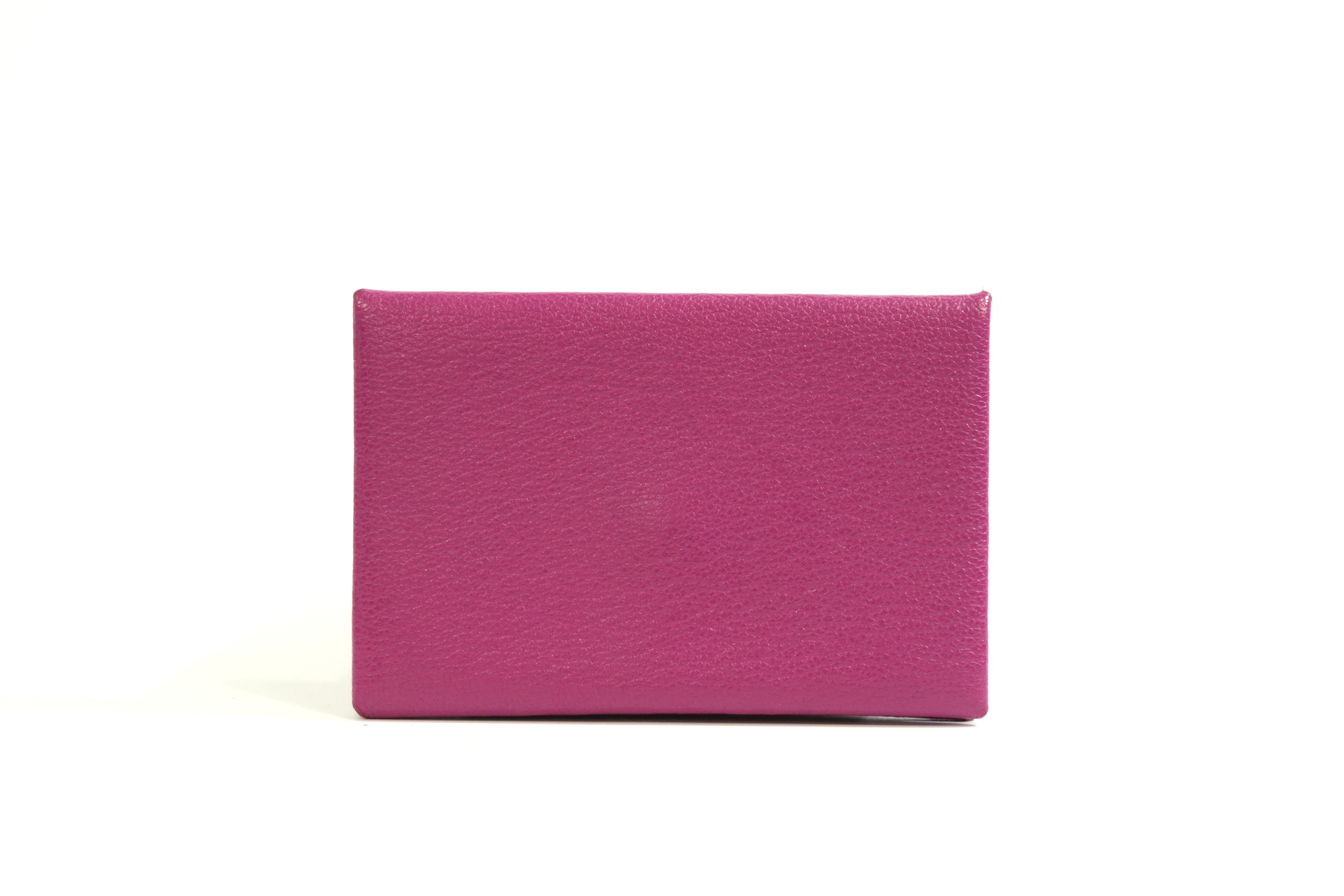 Pre-owned Hermes Card Case Pink