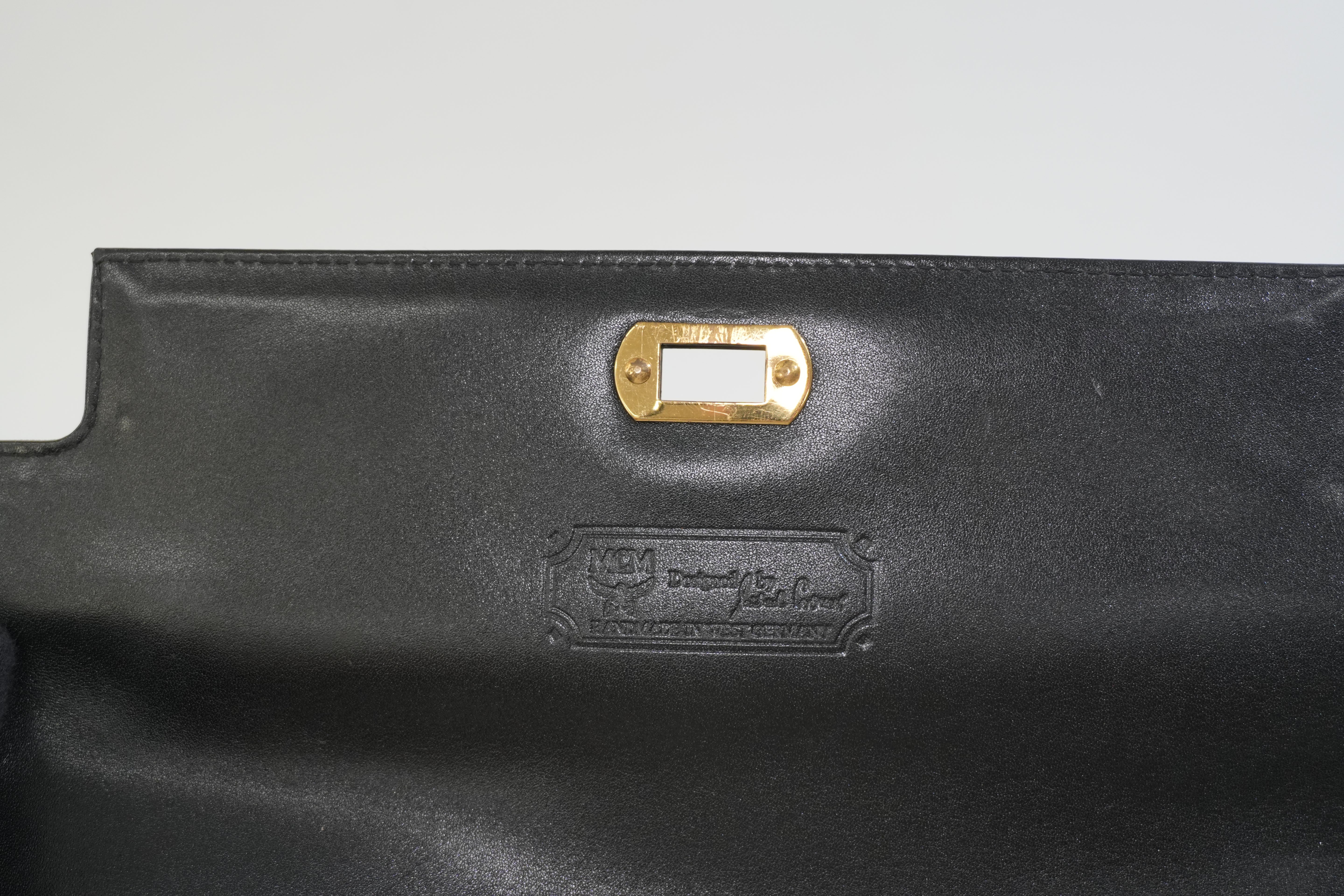 Pre-owned MCM Top Handle Handbag Black
