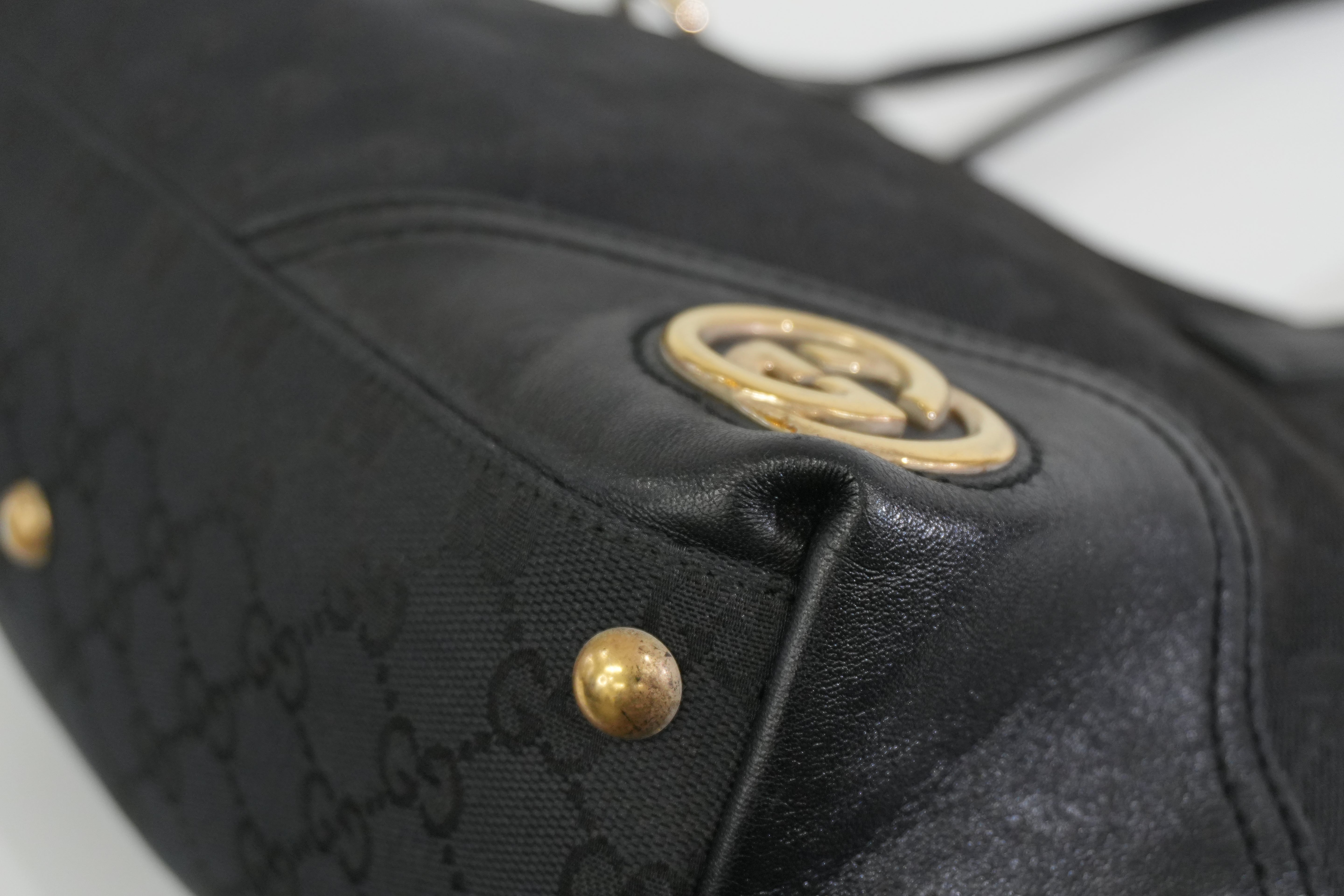 Pre-owned Gucci Guccisima Tote Bag Black