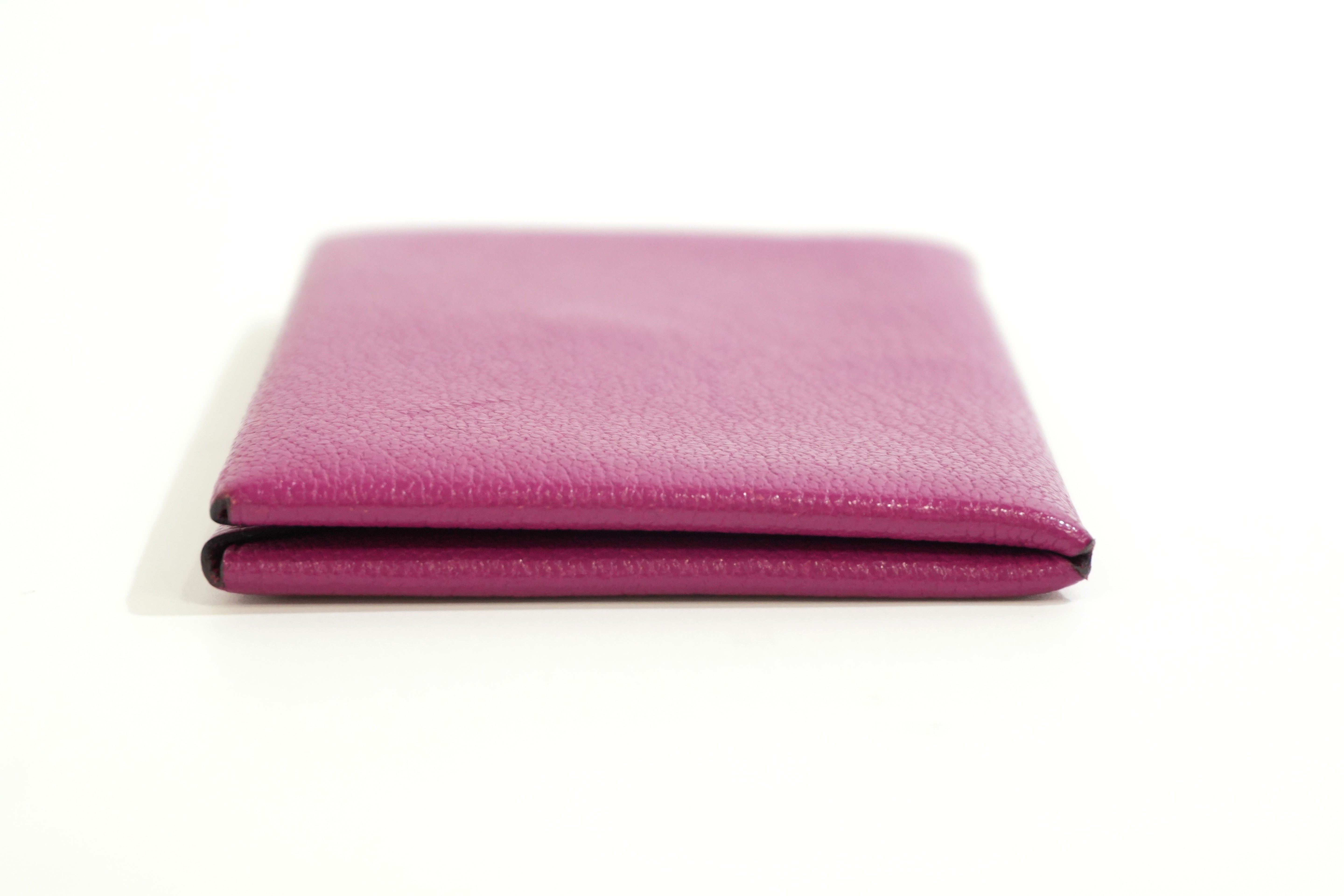 Pre-owned Hermes Card Case Pink