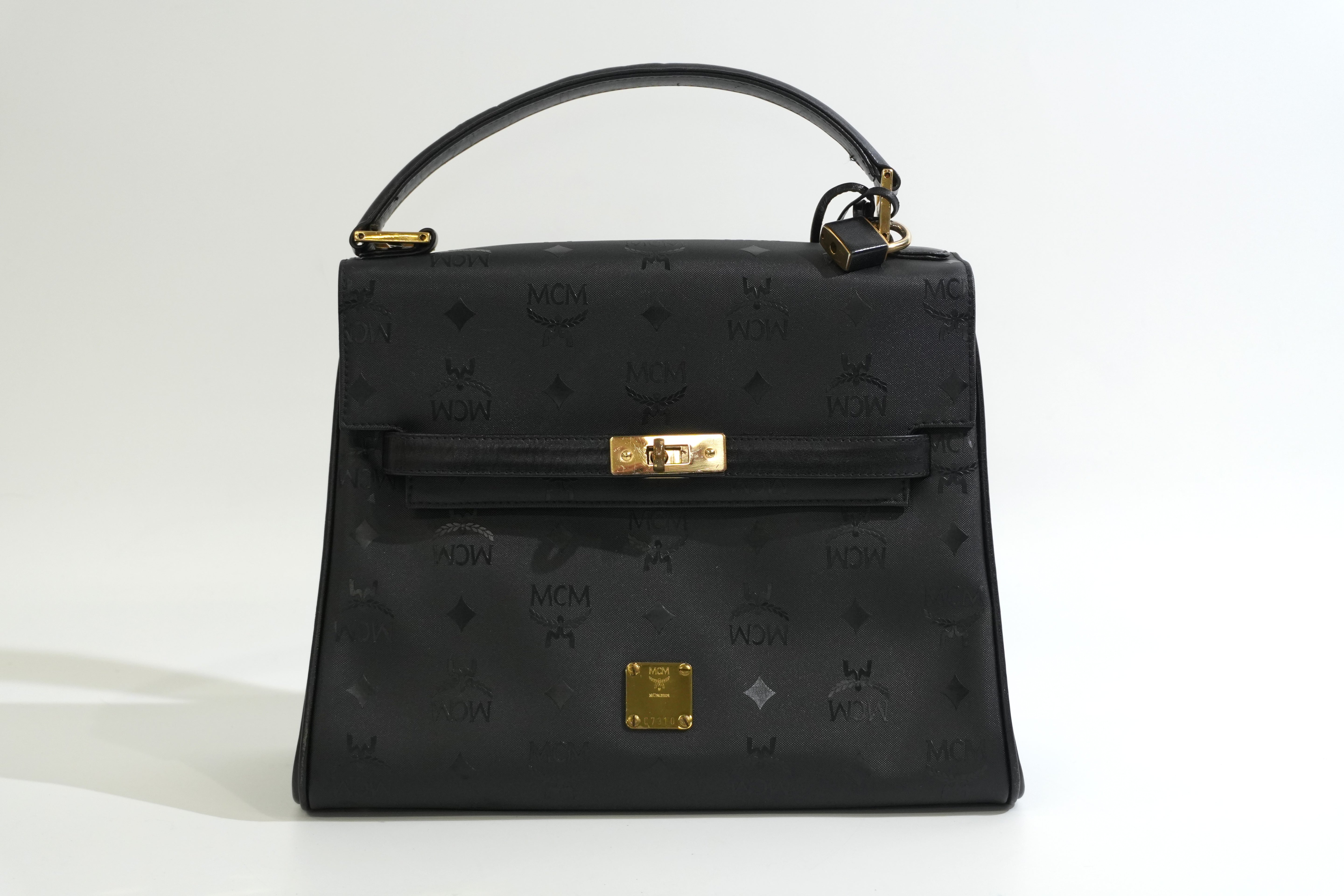 Pre-owned MCM Top Handle Handbag Black