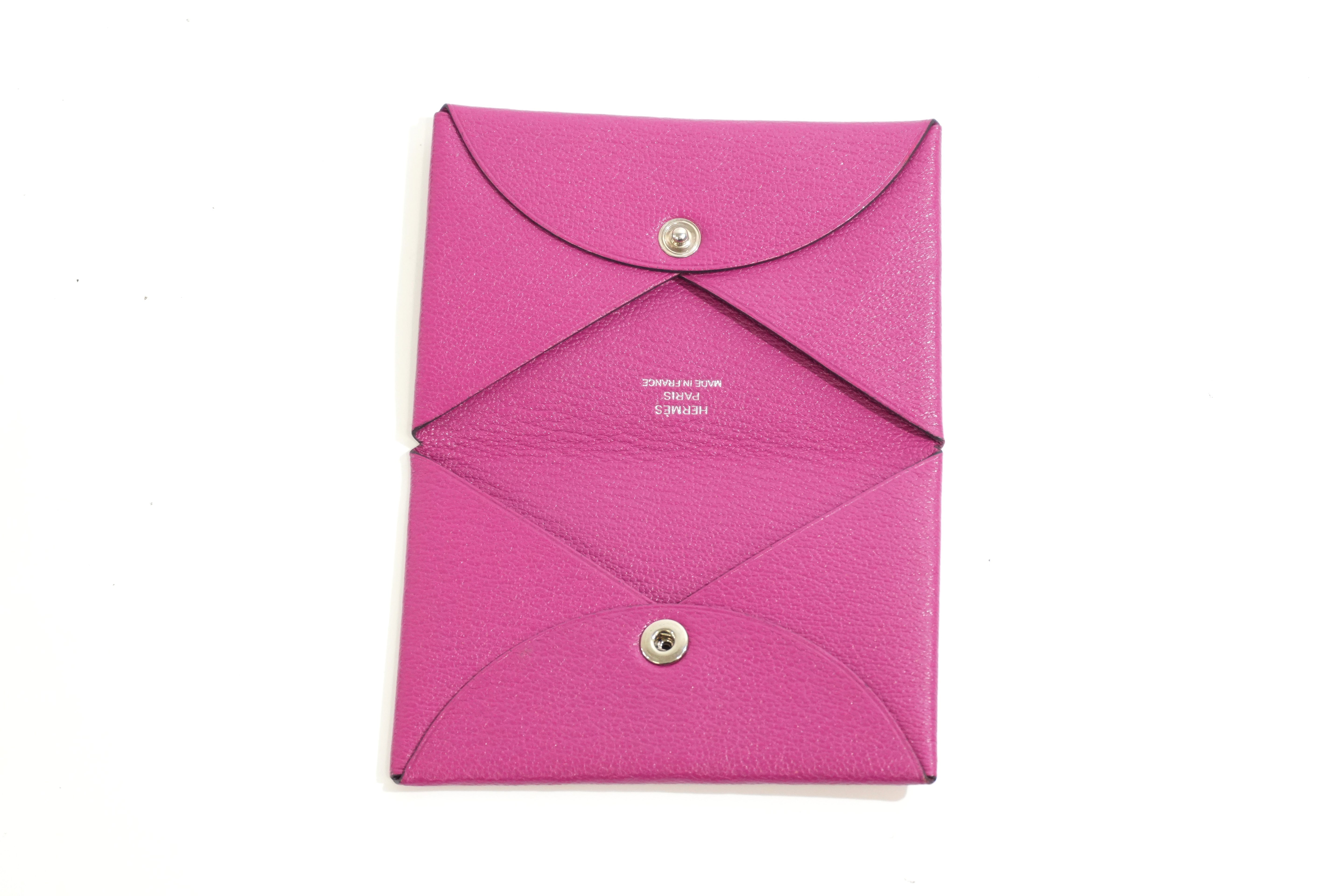 Pre-owned Hermes Card Case Pink