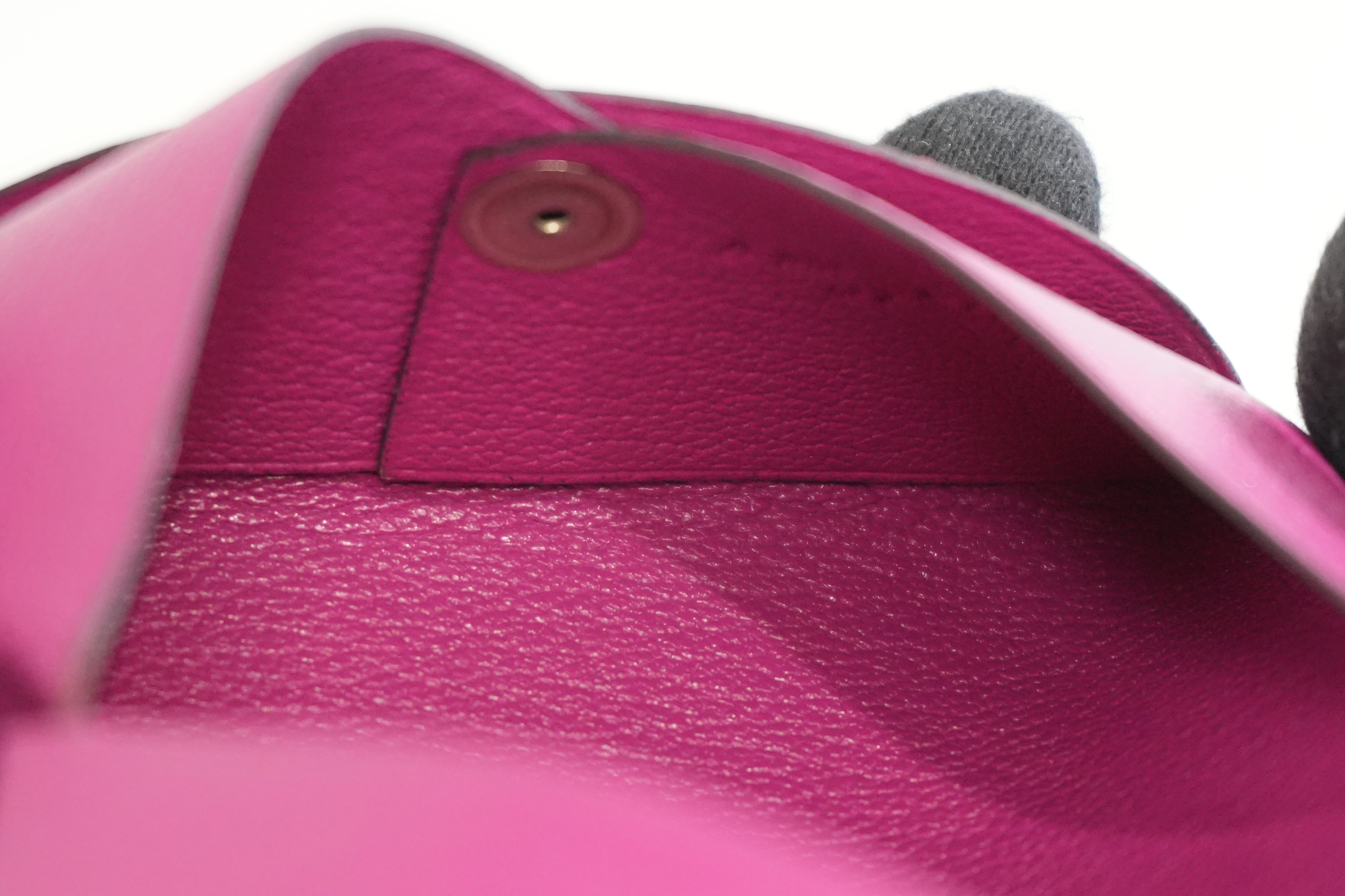 Pre-owned Hermes Card Case Pink