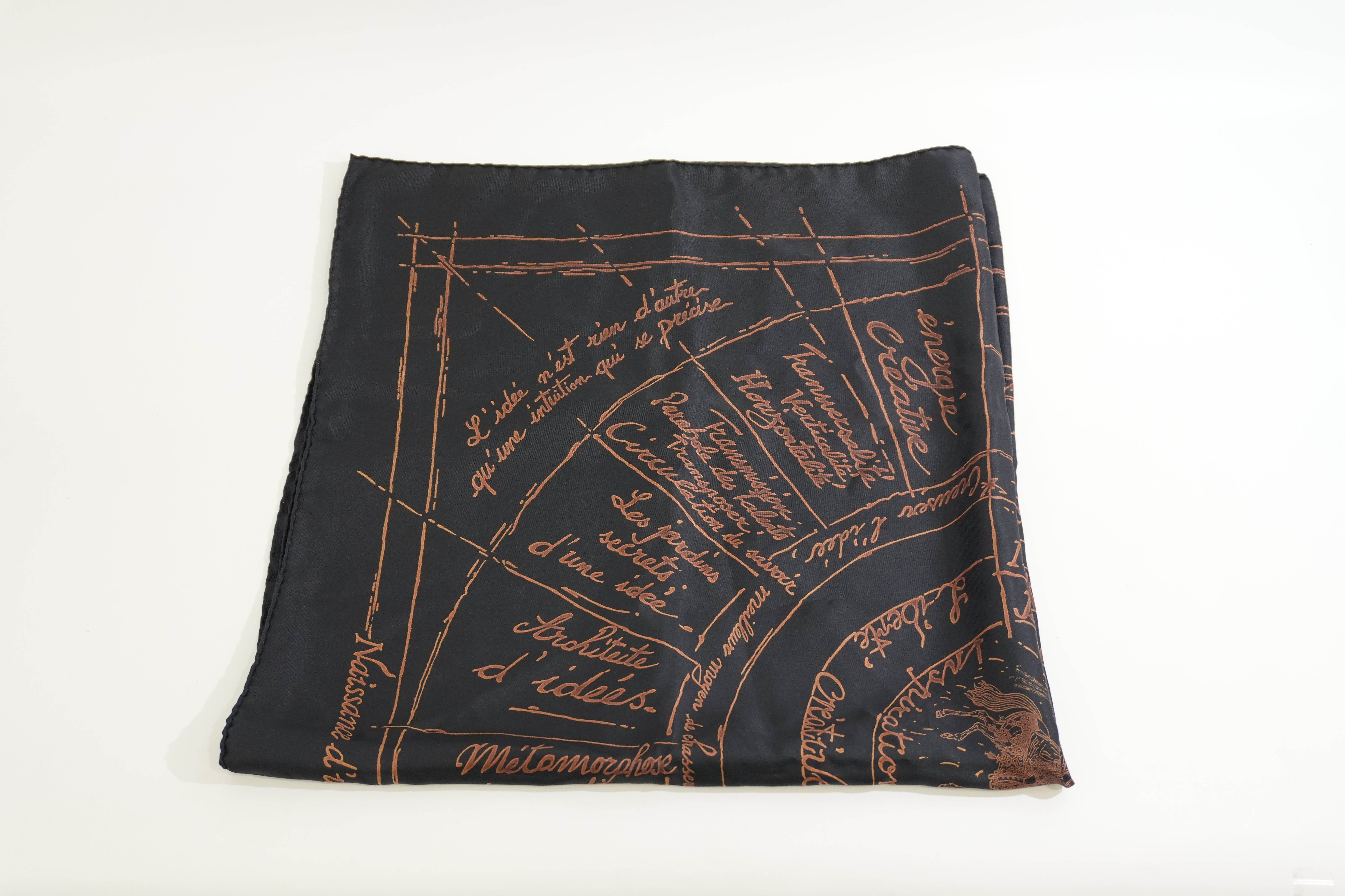 Pre-owned Hermes Scarf Black