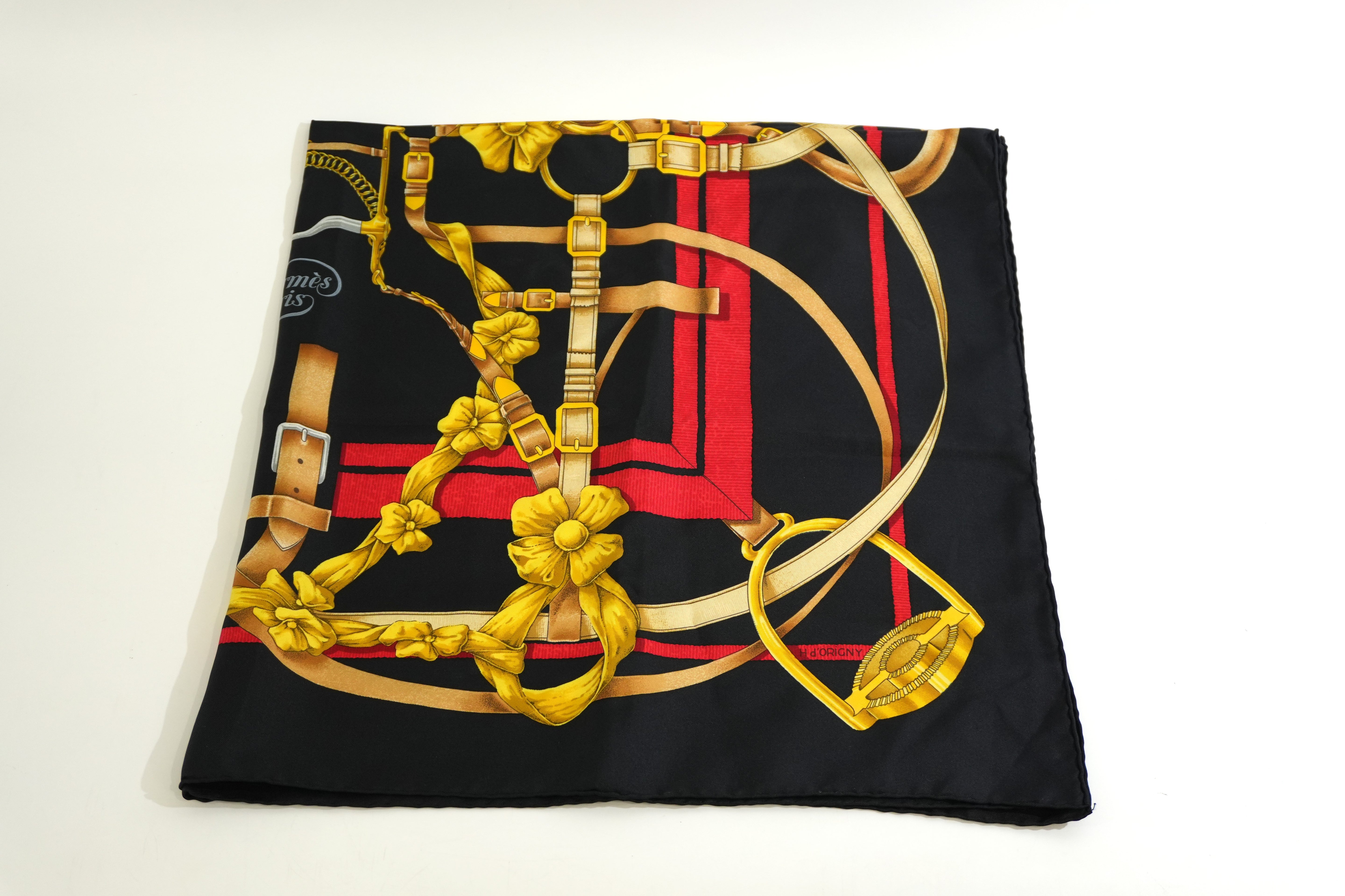 Pre-owned Hermes Scarf Black