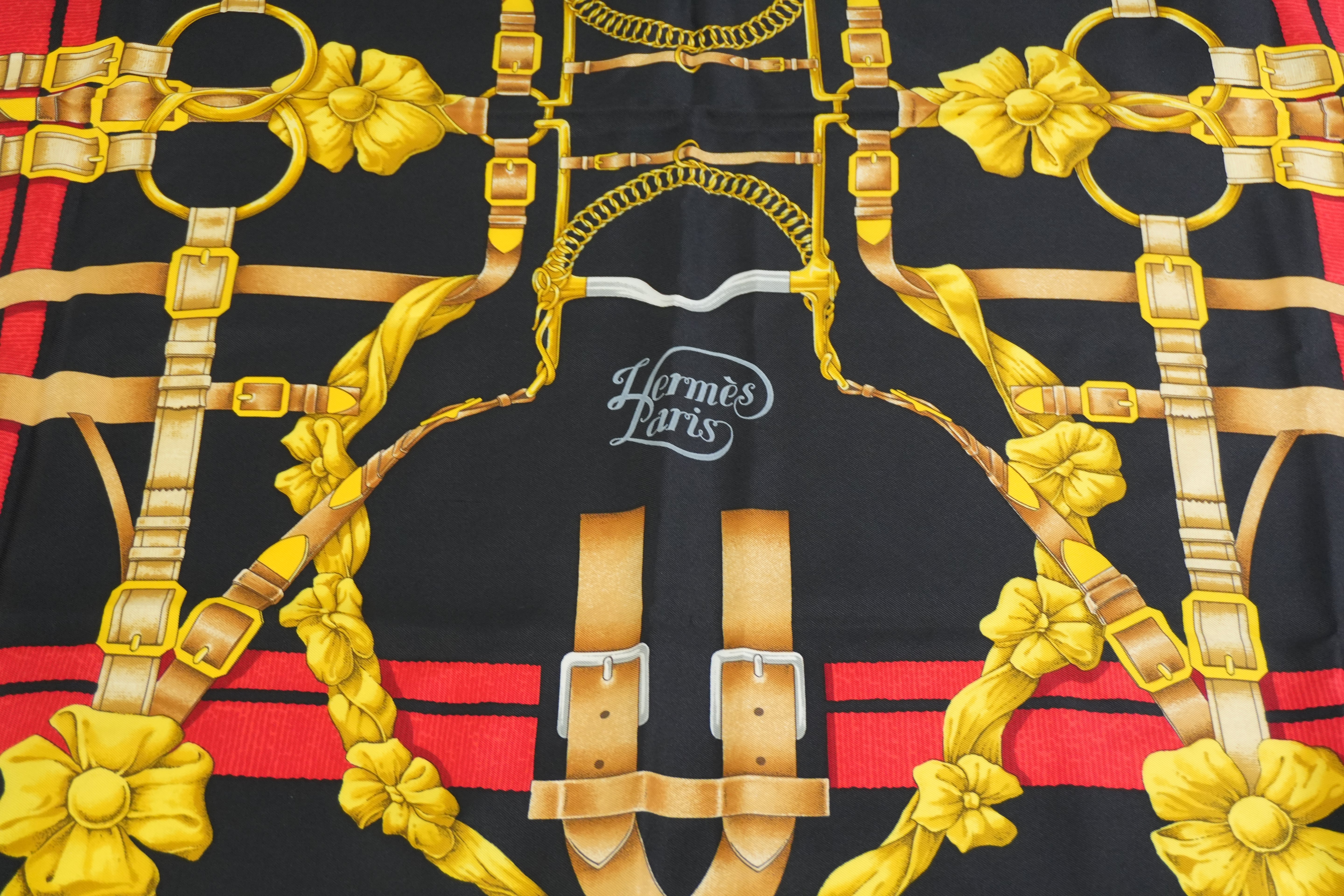 Pre-owned Hermes Scarf Black